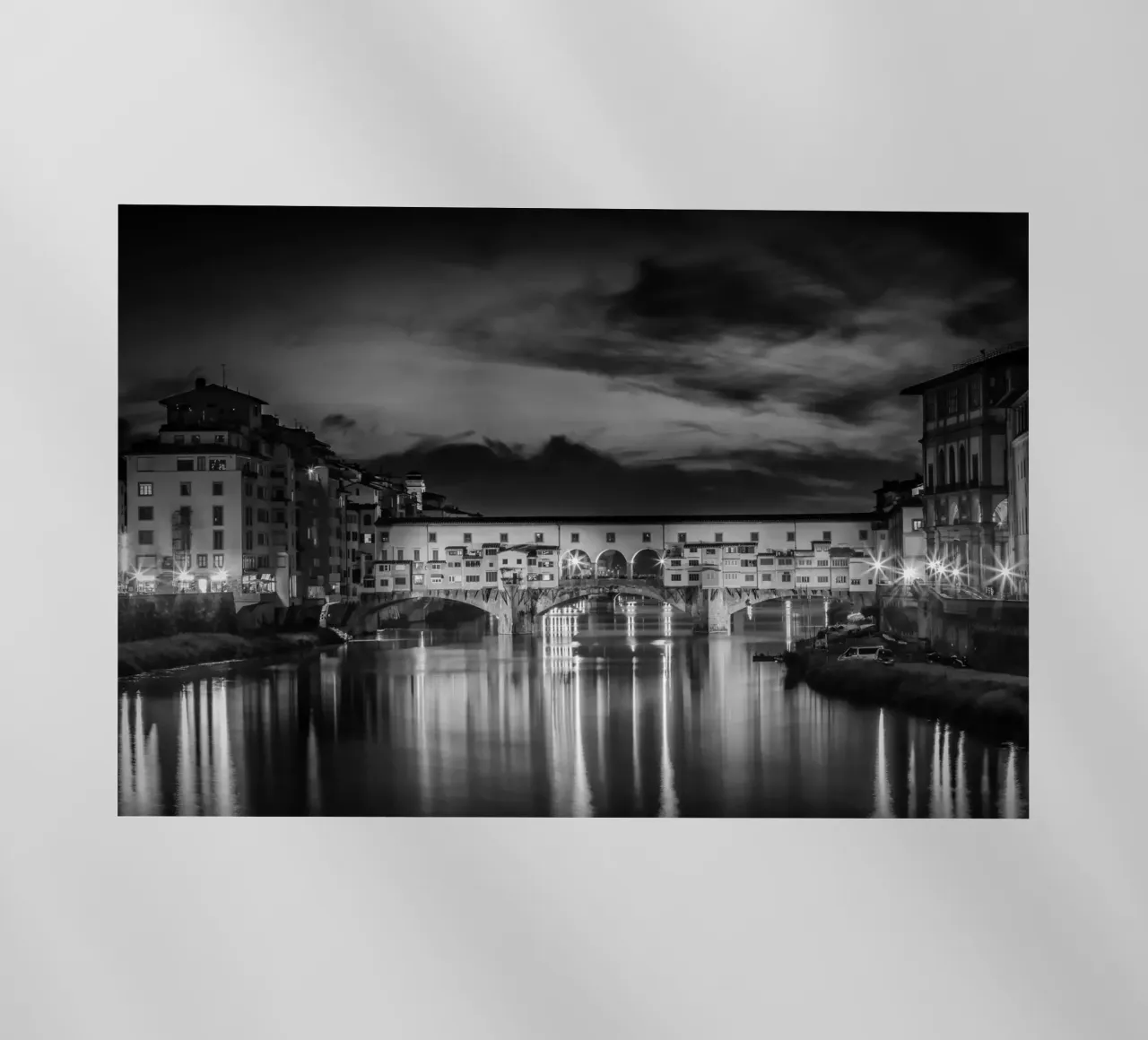 FIRENZE Ponte Vecchio al tramonto pellicola backlit da Melanie Viola