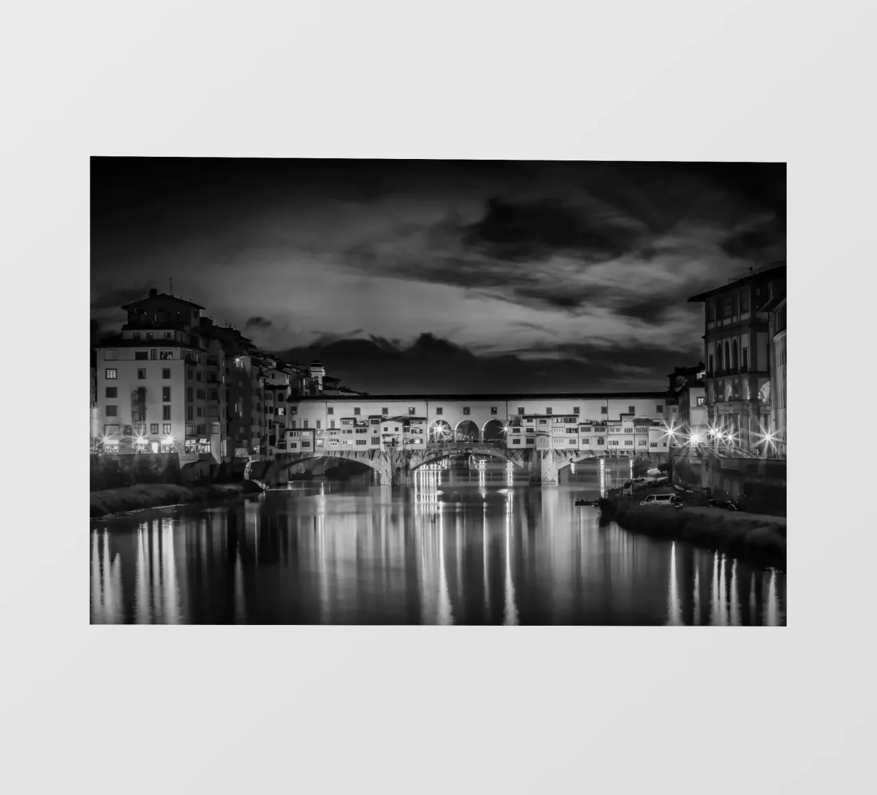 FIRENZE Ponte Vecchio al tramonto pellicola backlit da Melanie Viola