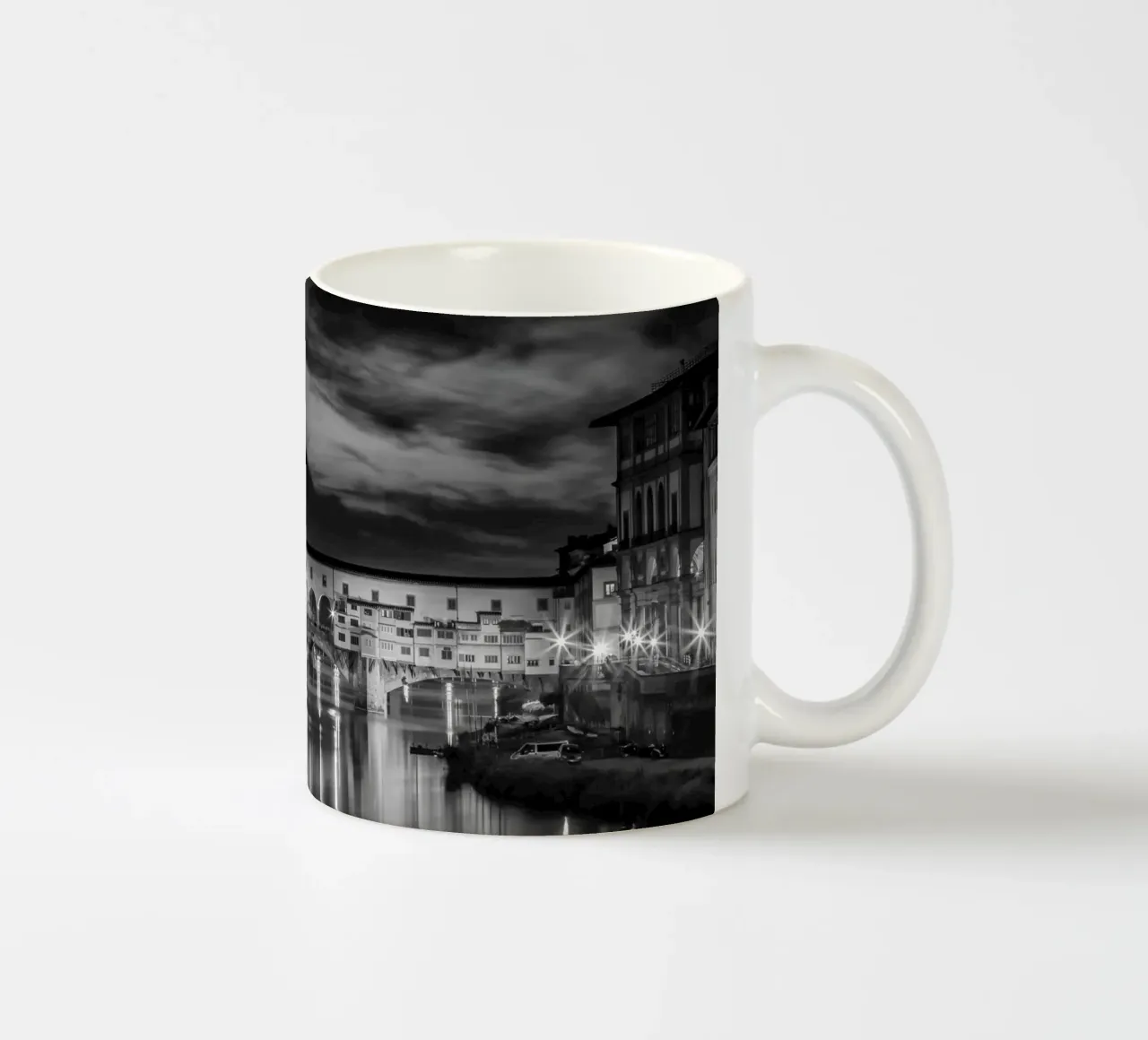 FIRENZE Ponte Vecchio al tramonto tazza in ceramica da Melanie Viola