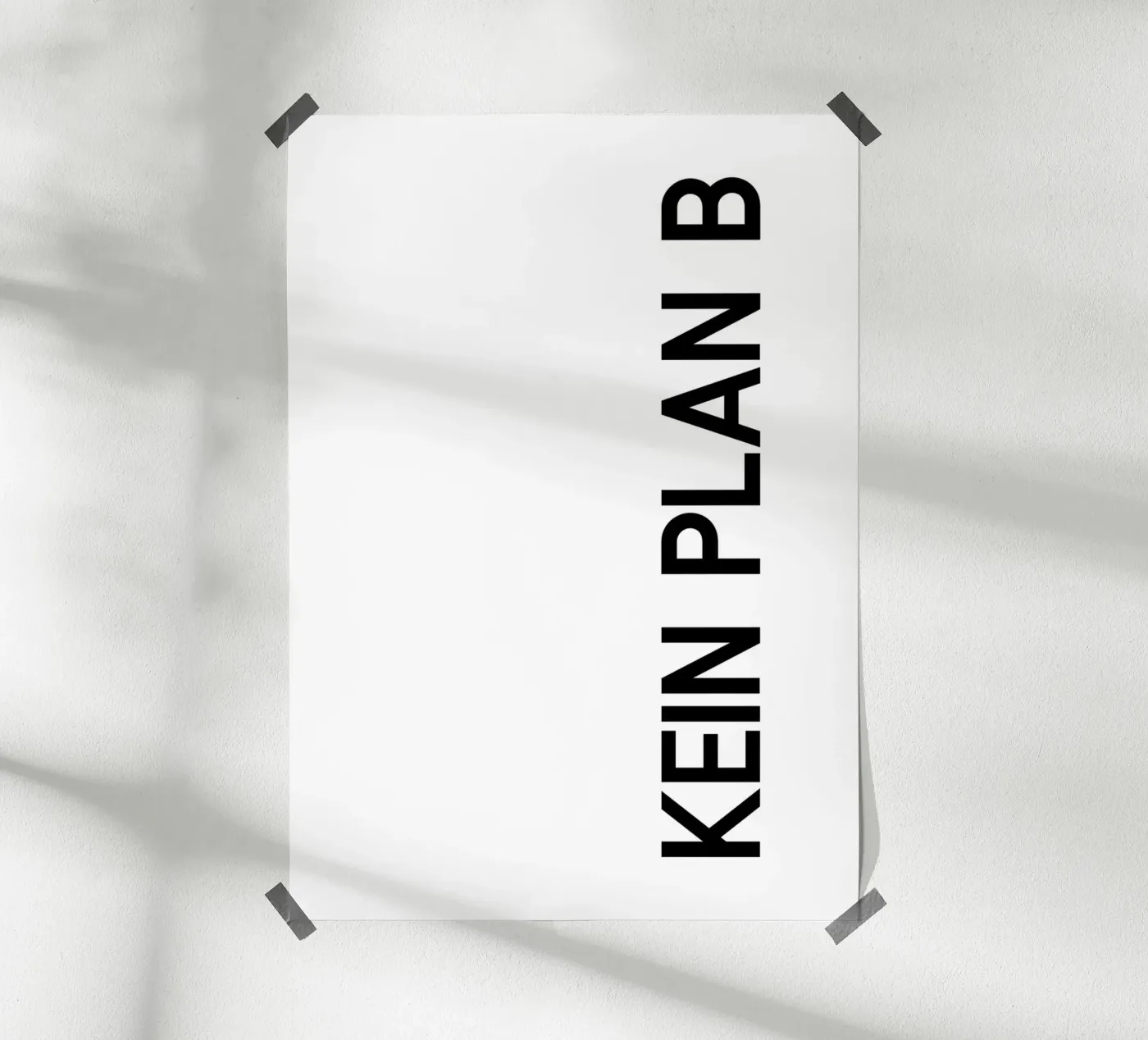 KEIN PLAN B poster da STUDIO Wunderwerk