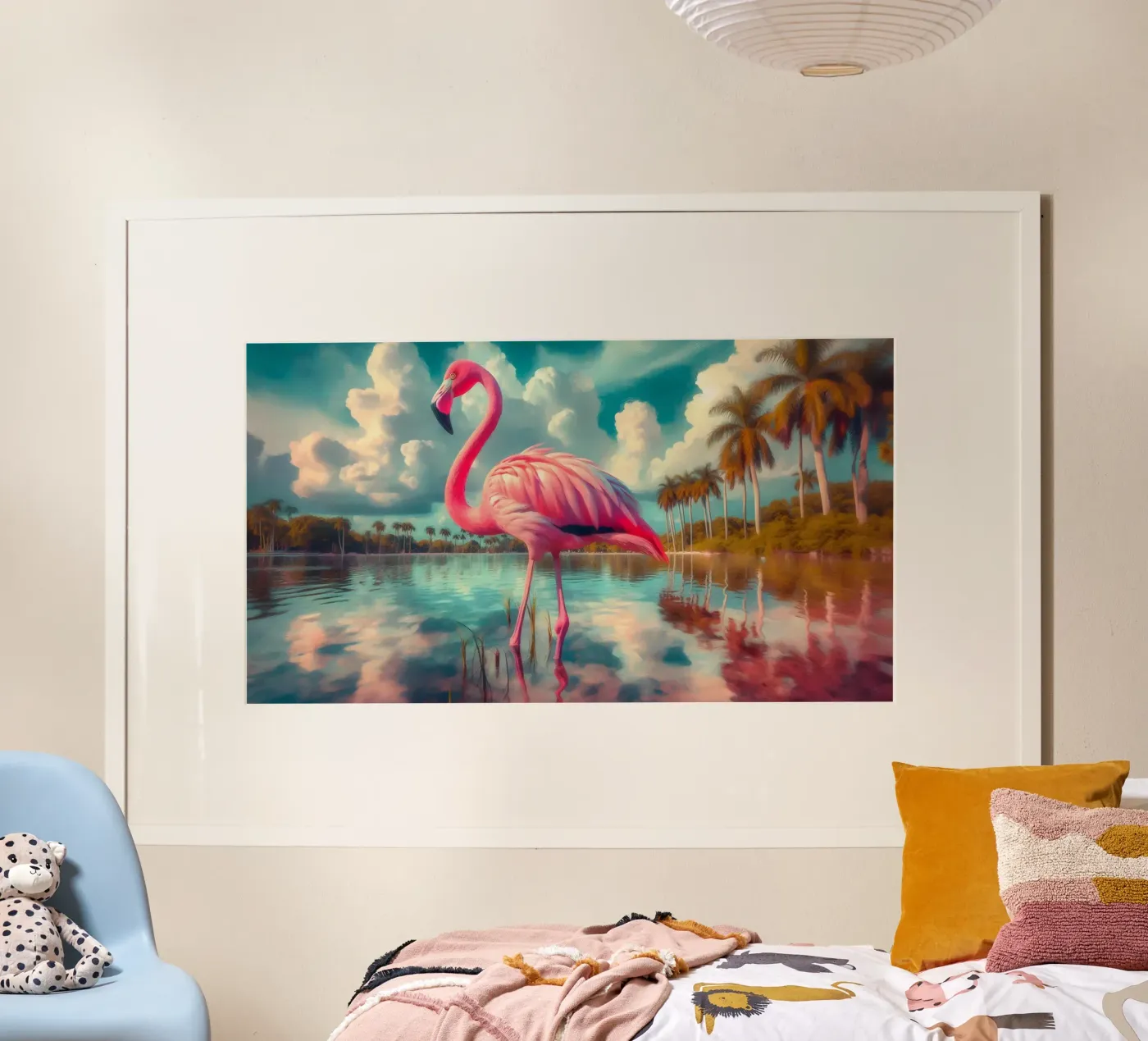 FLAMANT ROSE poster by RUBIANT ART