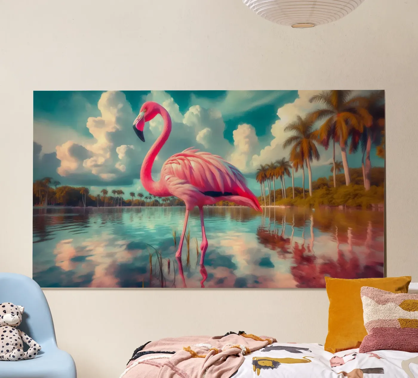 FLAMANT ROSE poster by RUBIANT ART