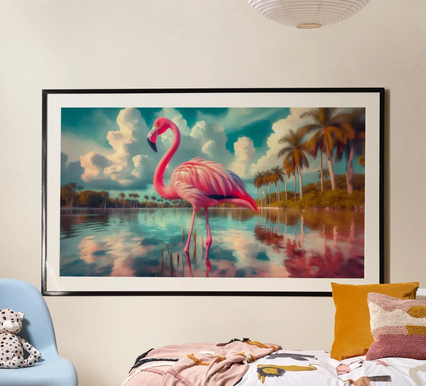 FLAMANT ROSE poster by RUBIANT ART