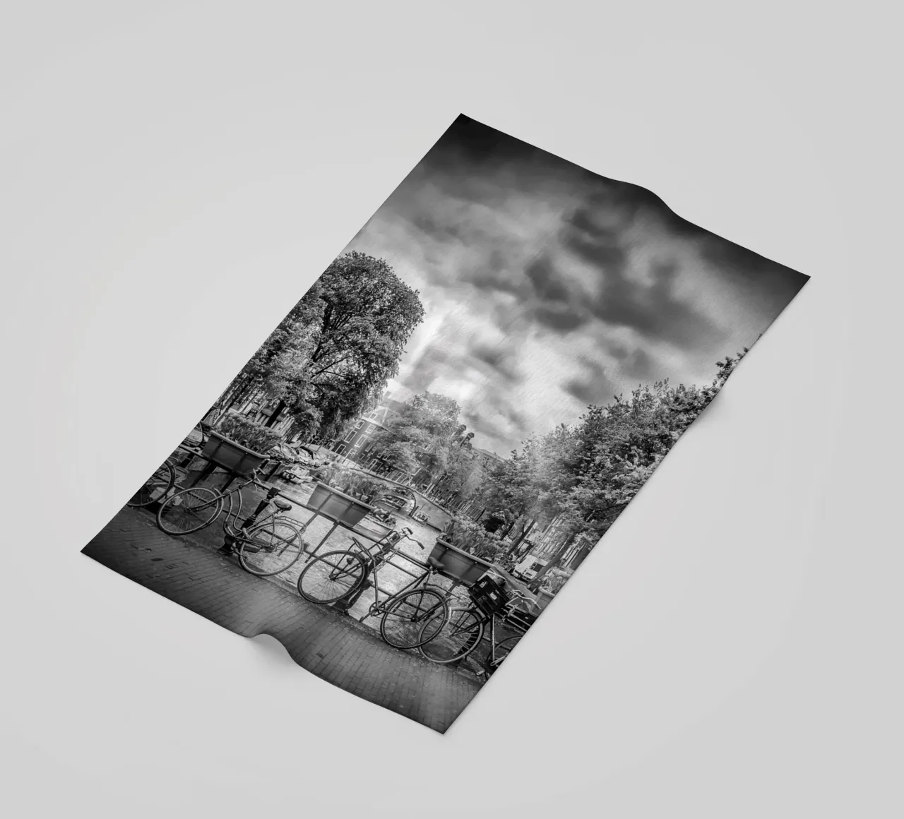 AMSTERDAM Herengracht | Vista tipica della città in monocromia telo mare da Melanie Viola