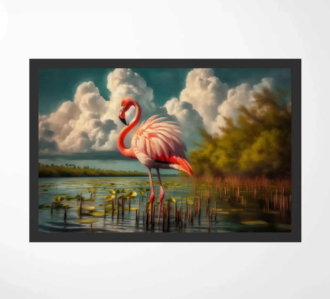 FLAMANT ROSE doormat by RUBIANT ART