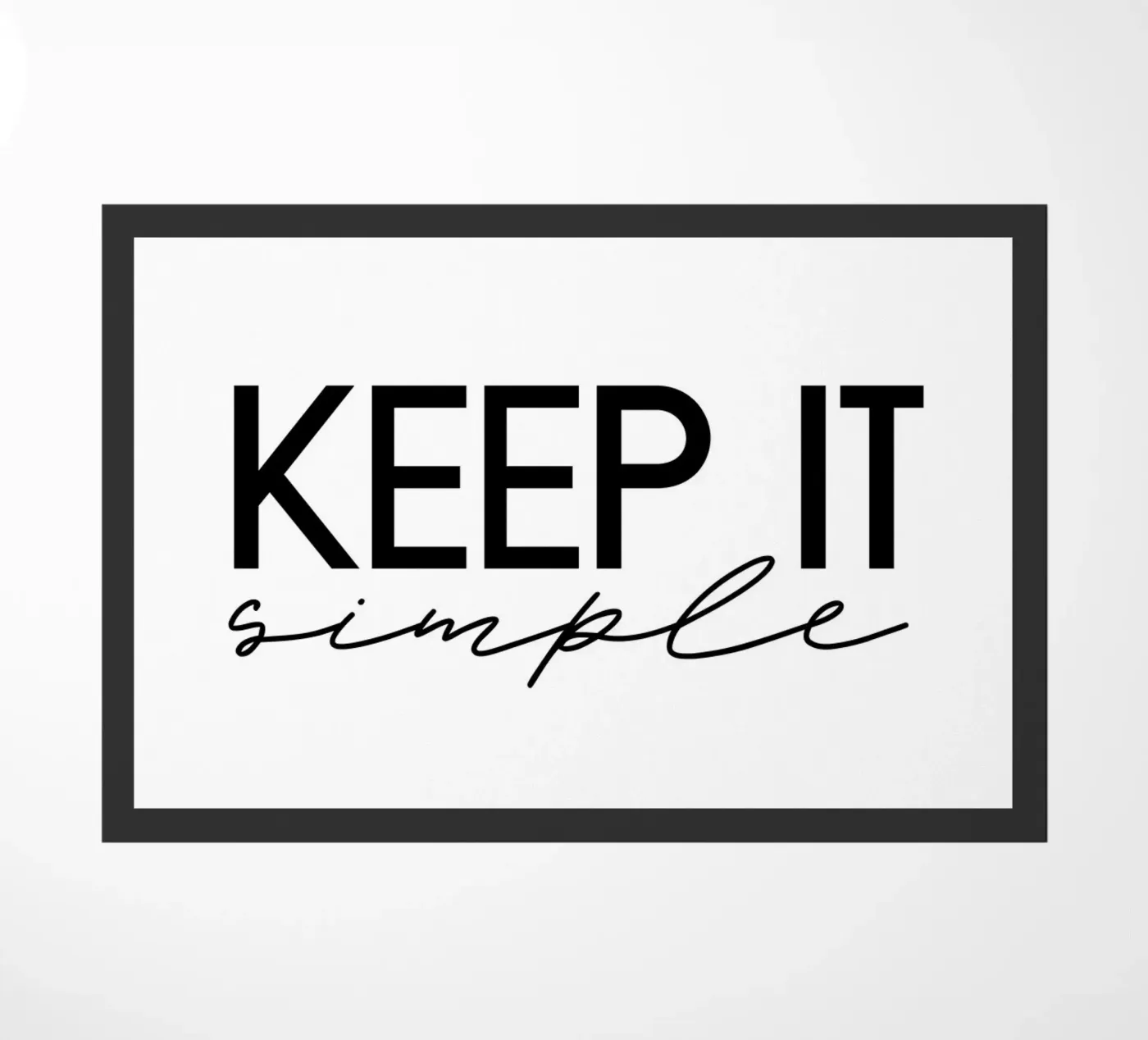 Keep it simple Fußmatte von STUDIO Wunderwerk