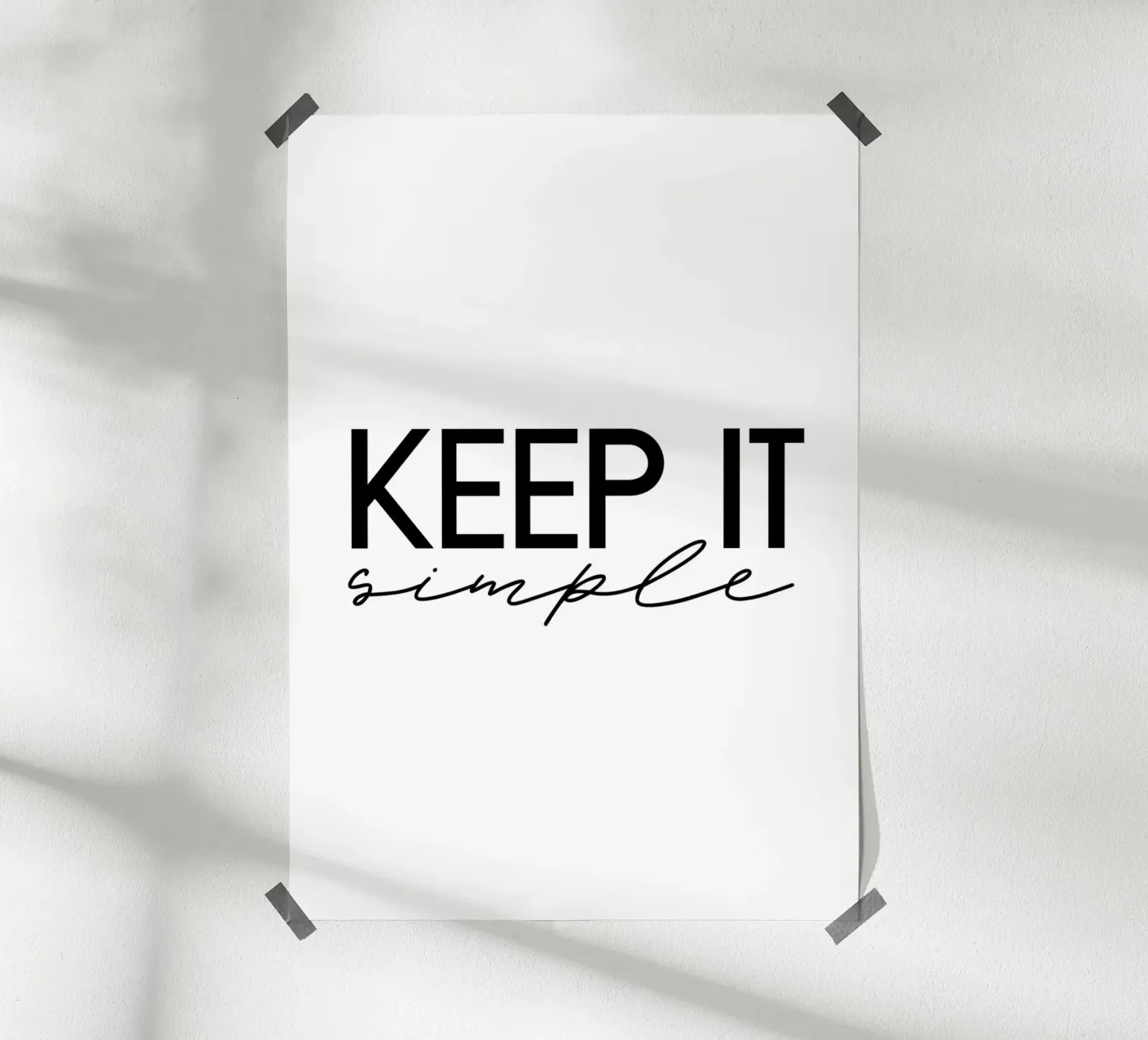 Keep it simple Poster von STUDIO Wunderwerk