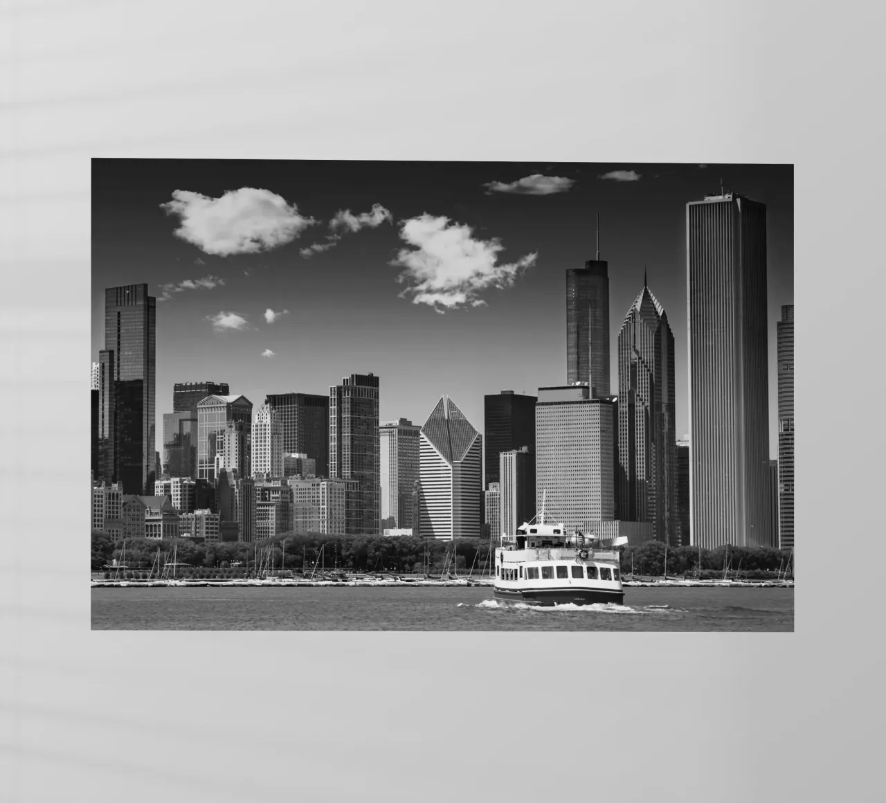 Skyline di CHICAGO | Monocromatico pellicola backlit da Melanie Viola
