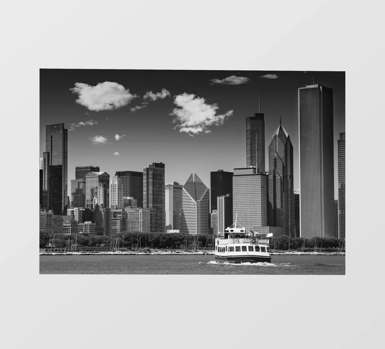 Skyline di CHICAGO | Monocromatico pellicola backlit da Melanie Viola