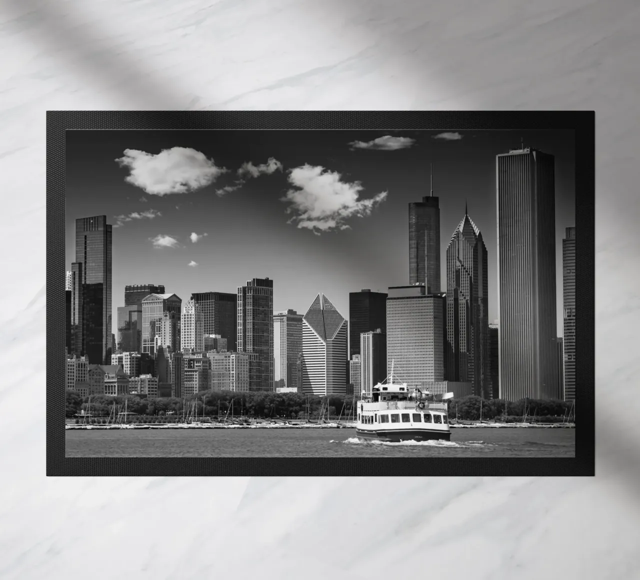 Skyline di CHICAGO | Monocromatico zerbino da Melanie Viola