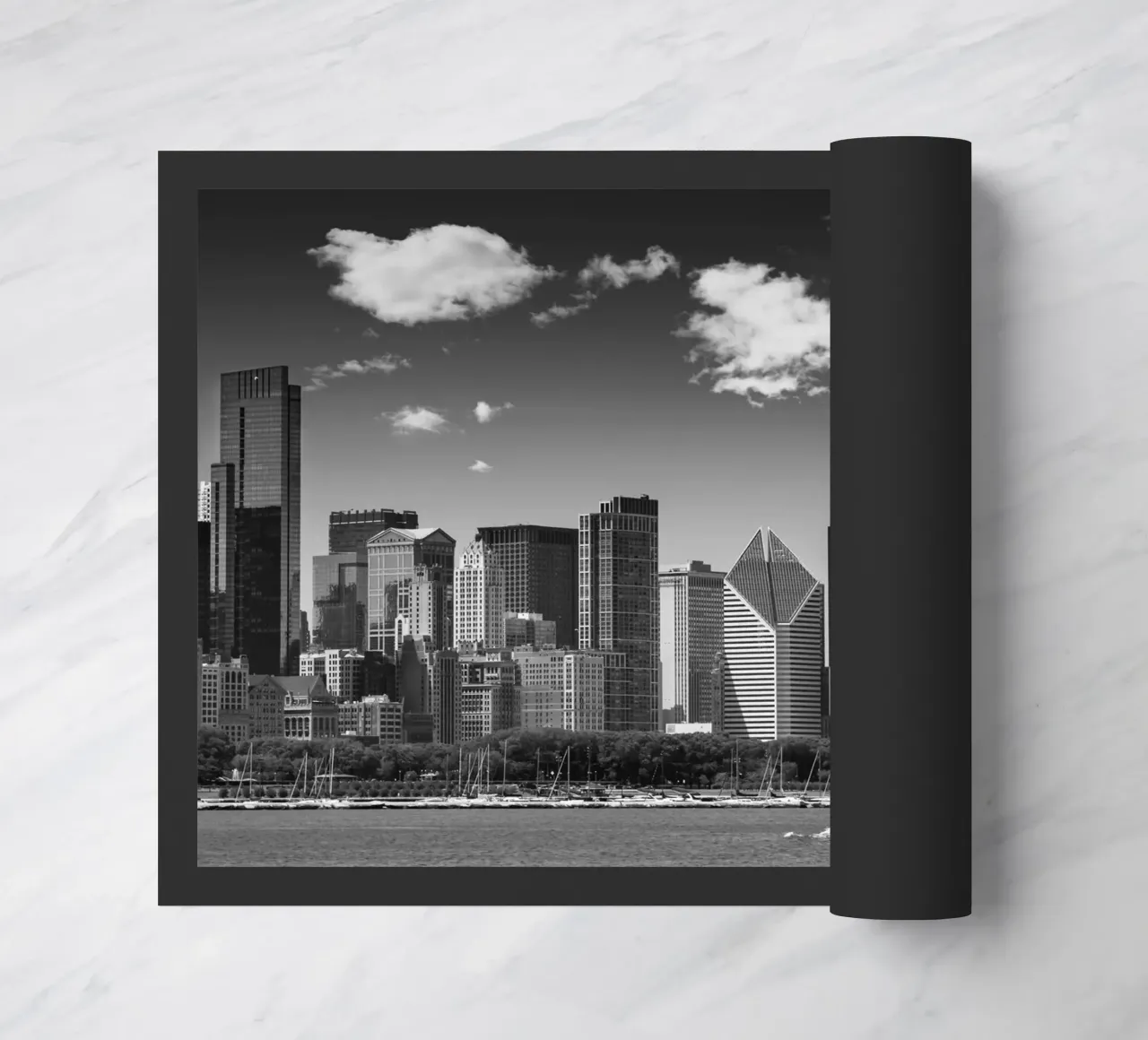 Skyline di CHICAGO | Monocromatico zerbino da Melanie Viola