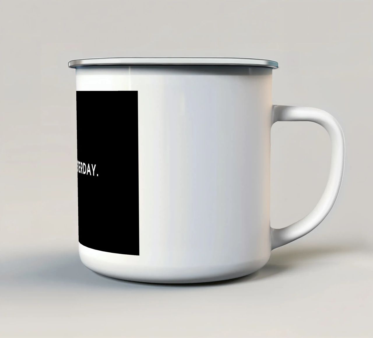 So yesterday - Black tazza in smalto da Intertitres