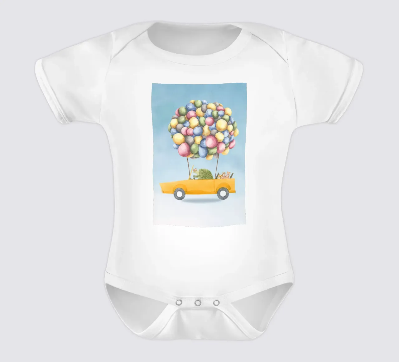 La chevauchée joyeuse de la tortue body bébé de Doodle Dreams Art