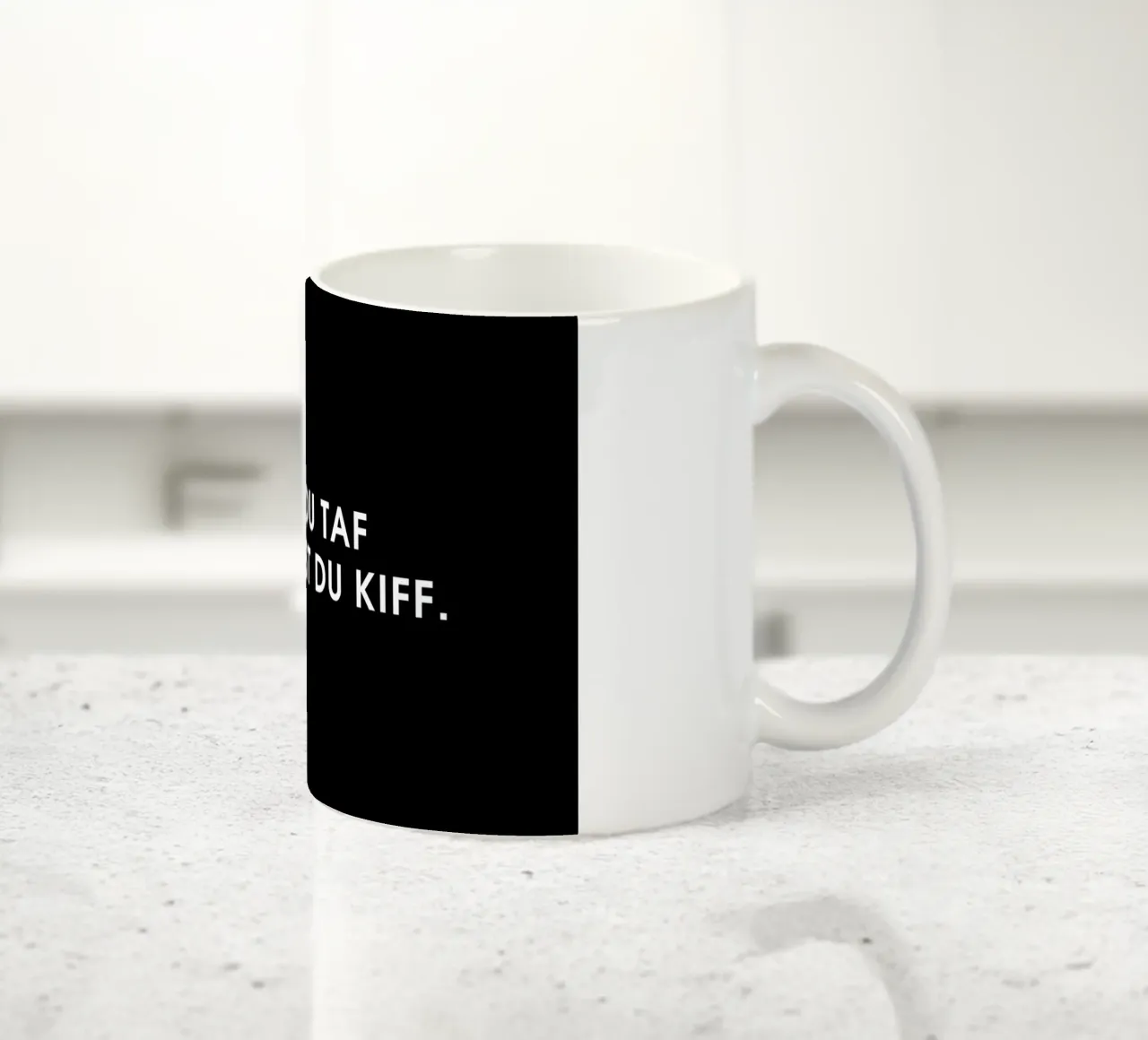 C'est du taf mais c'est du kiff - Black tazza in ceramica da Intertitres