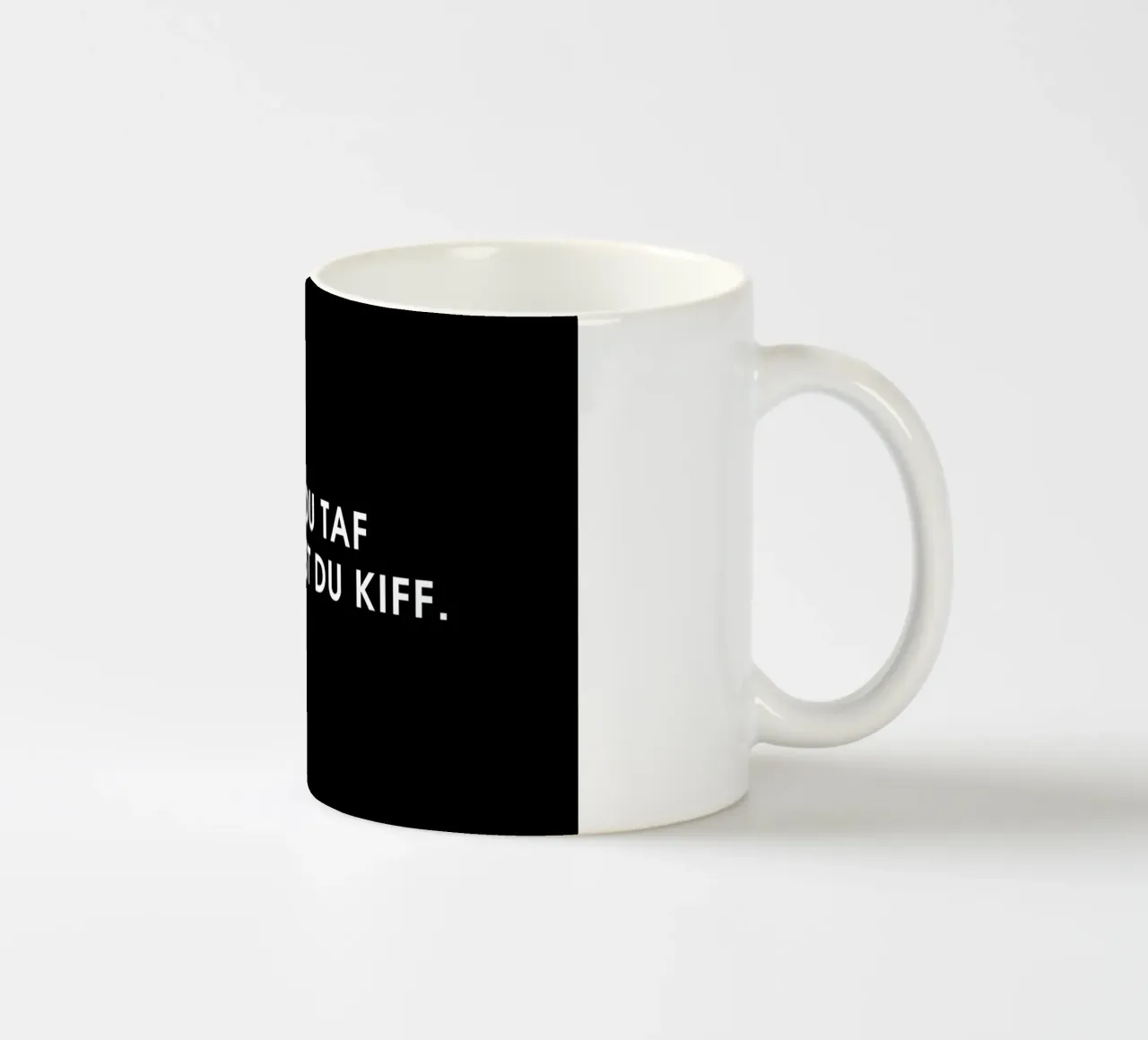 C'est du taf mais c'est du kiff - Black tazza in ceramica da Intertitres
