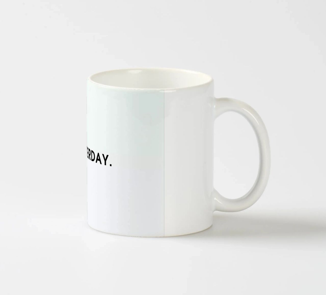 So yesterday - White tazza in ceramica da Intertitres