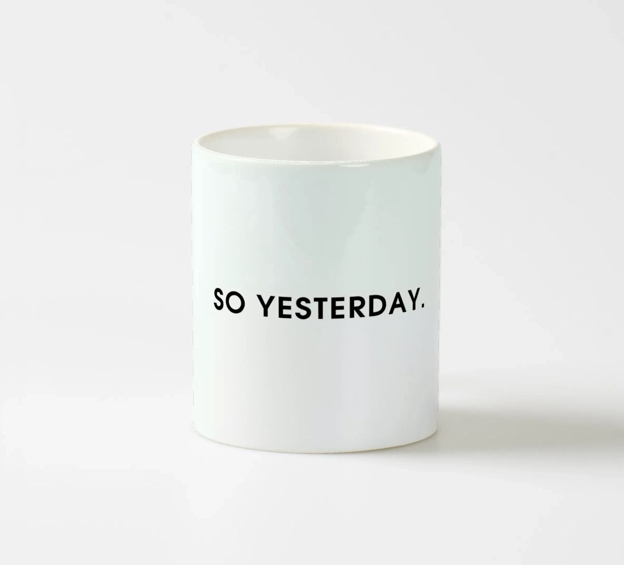 So yesterday - White tazza in ceramica da Intertitres