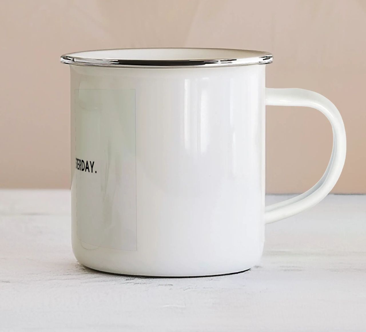 So yesterday - White tazza in smalto da Intertitres