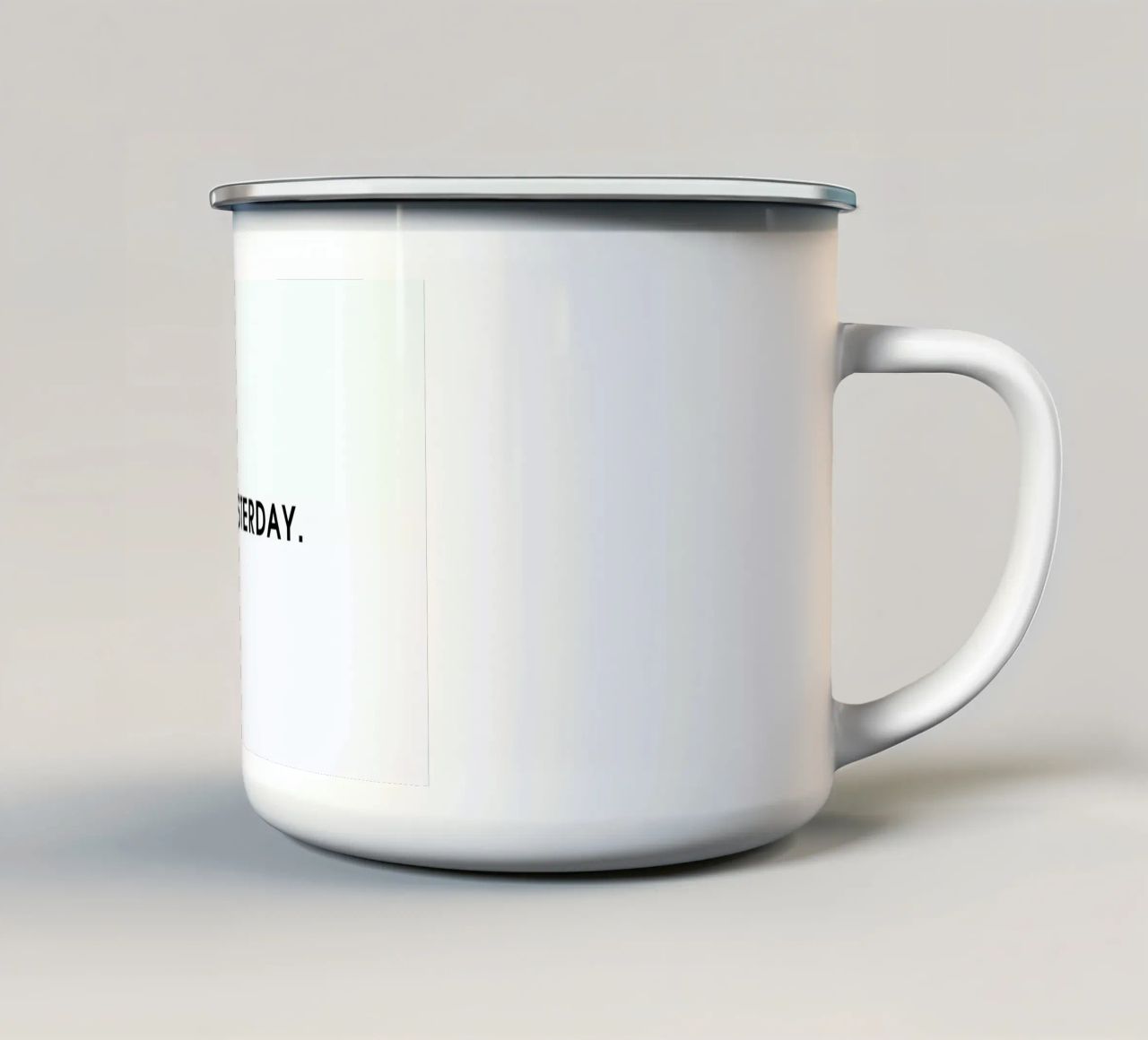 So yesterday - White tazza in smalto da Intertitres