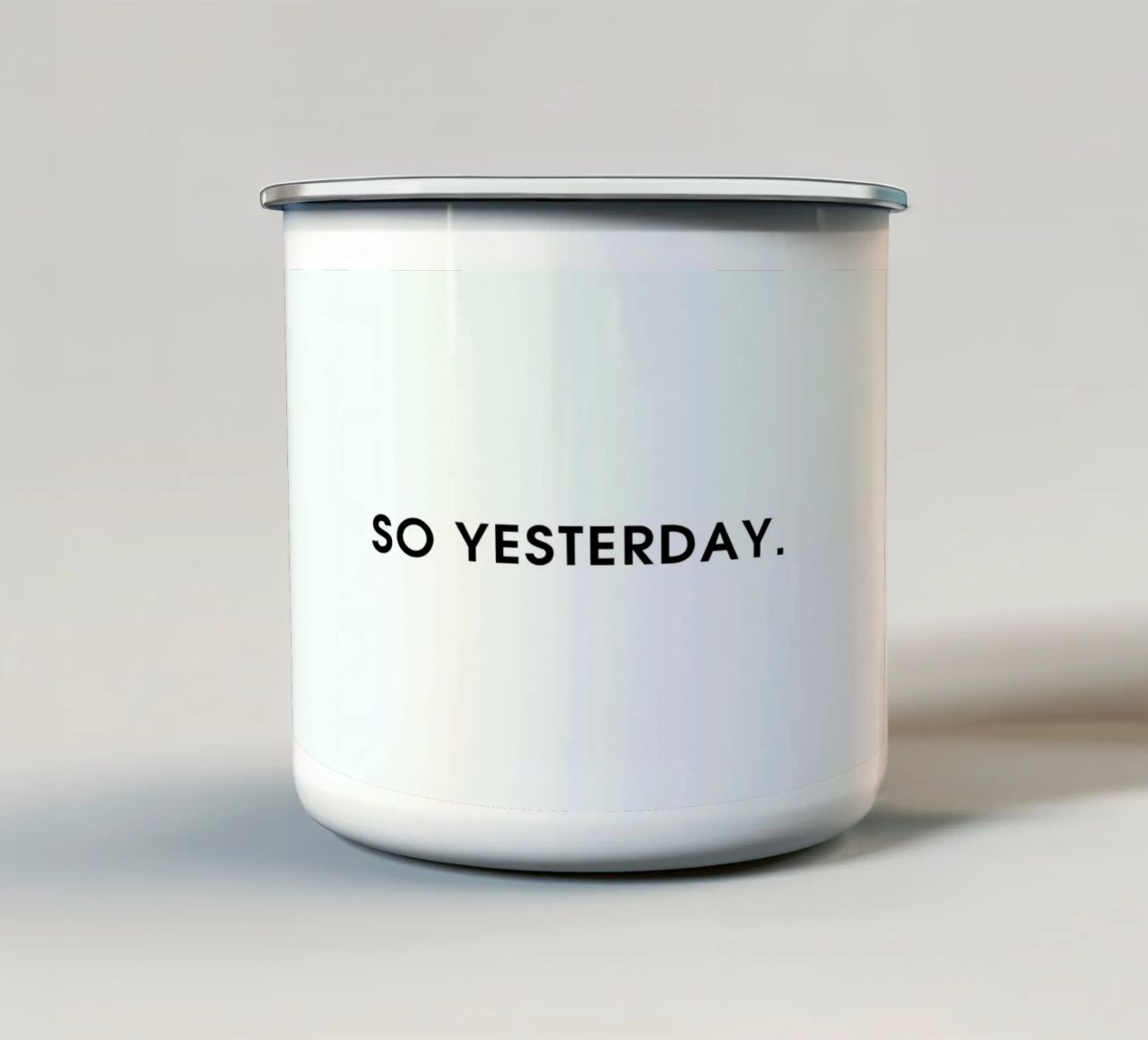 So yesterday - White tazza in smalto da Intertitres