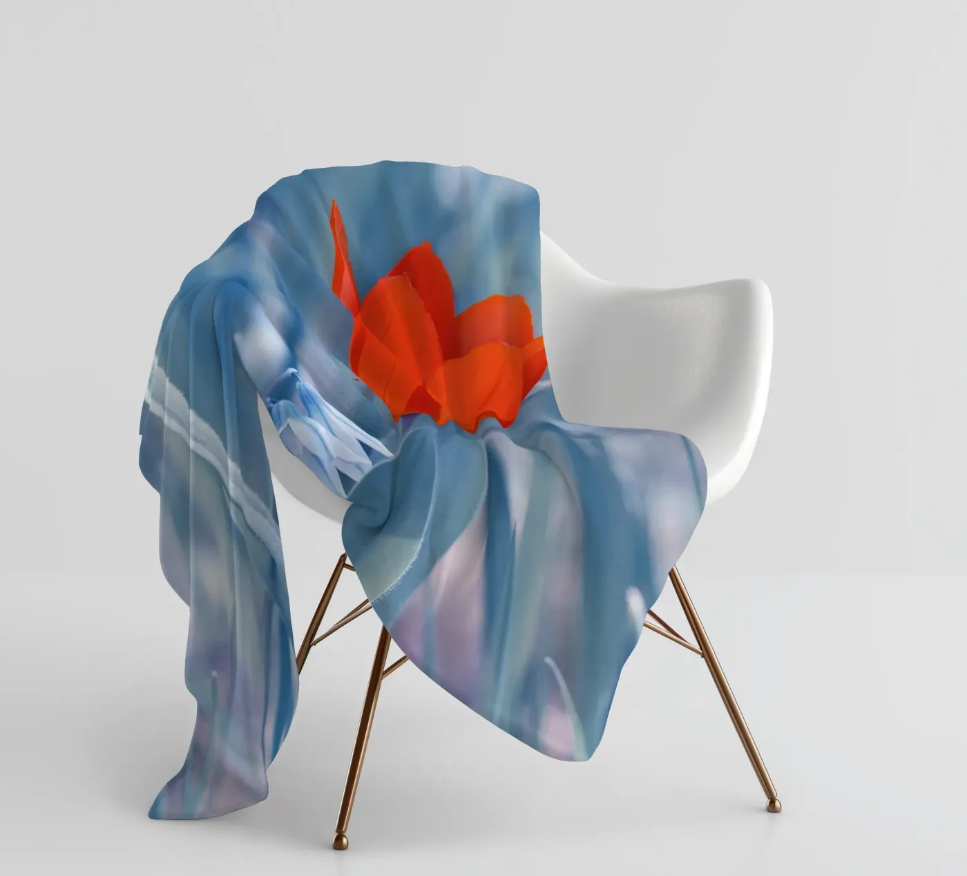 Rode tulp fleecedeken van Atteloi Fotografie