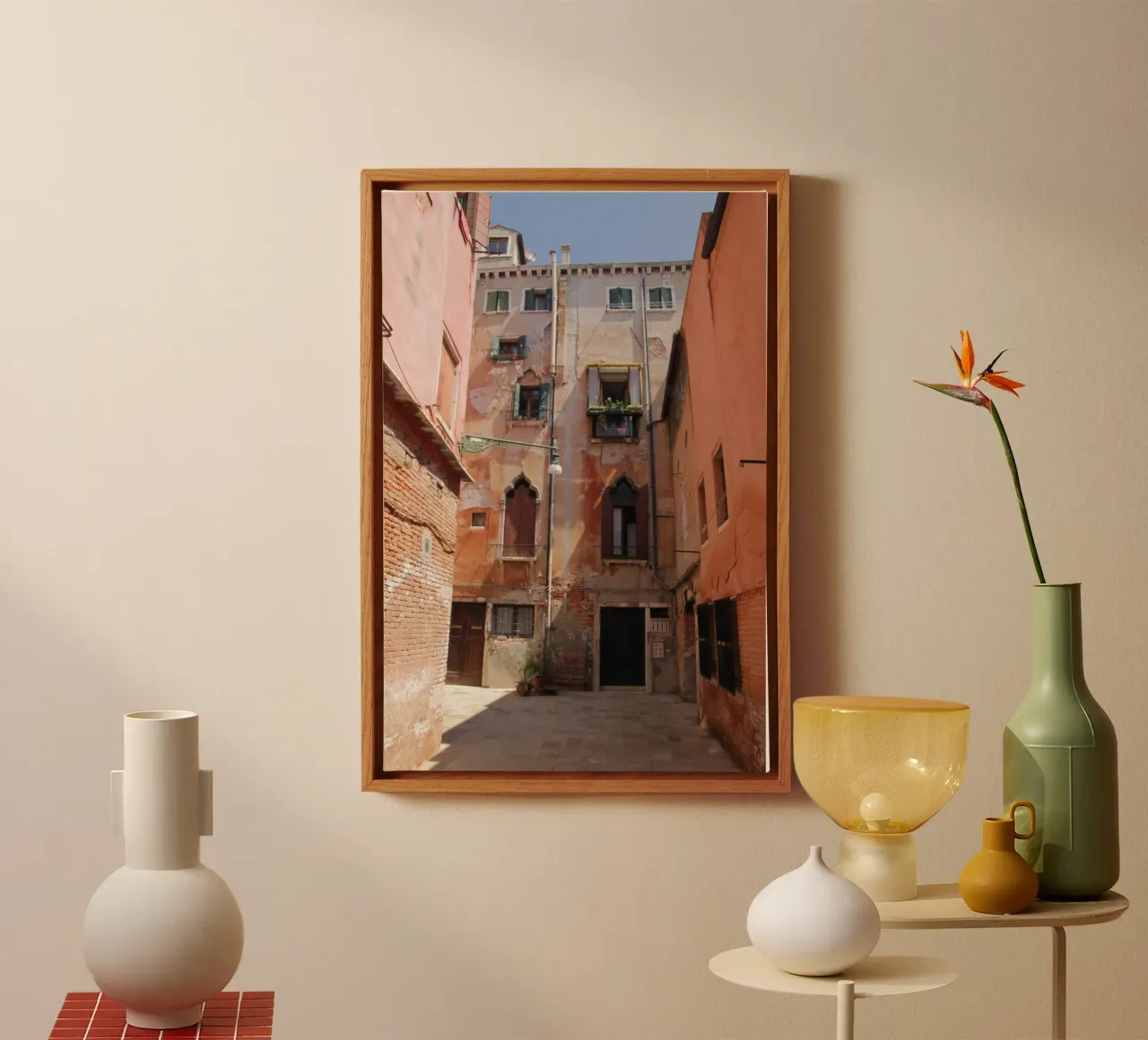 Venedig 06 canvas met Baklijst van eyes & tries