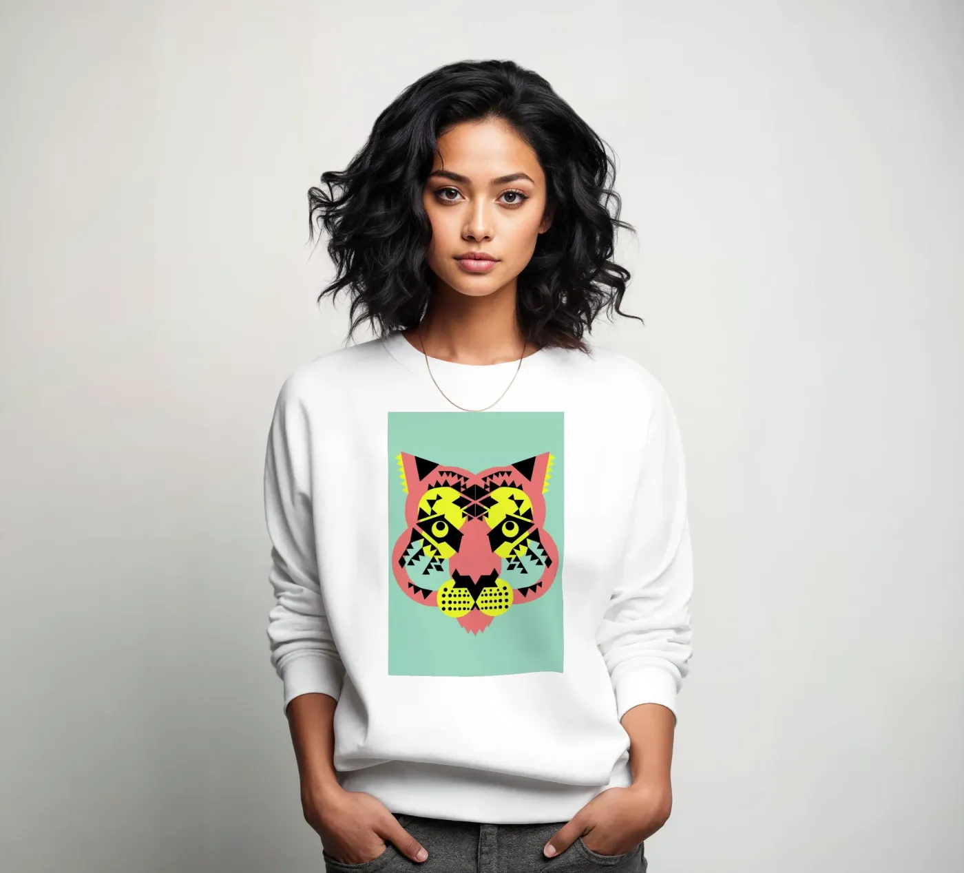 Tiger Face felpa da Gareth Pollock Design
