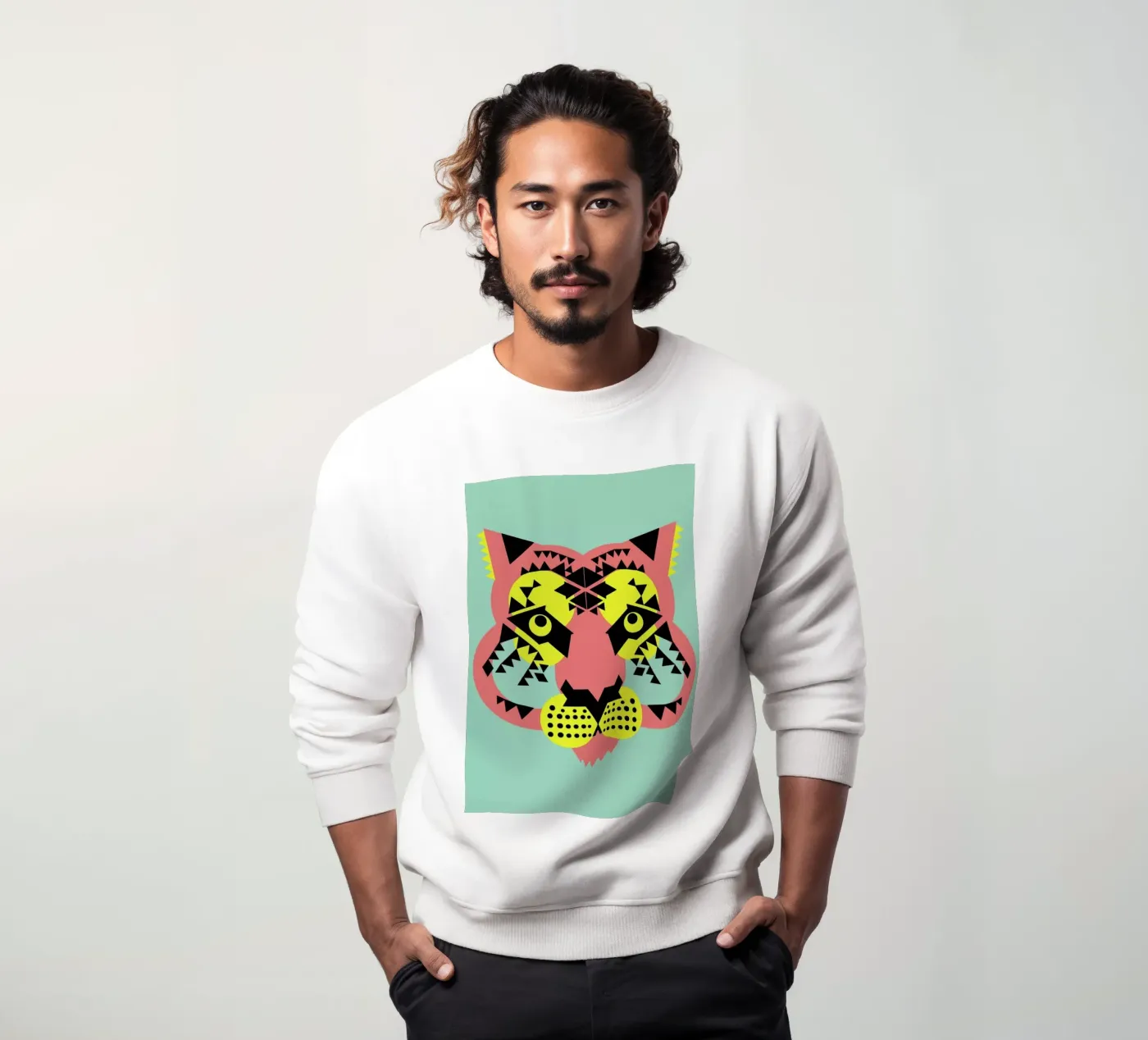 Tiger Face felpa da Gareth Pollock Design