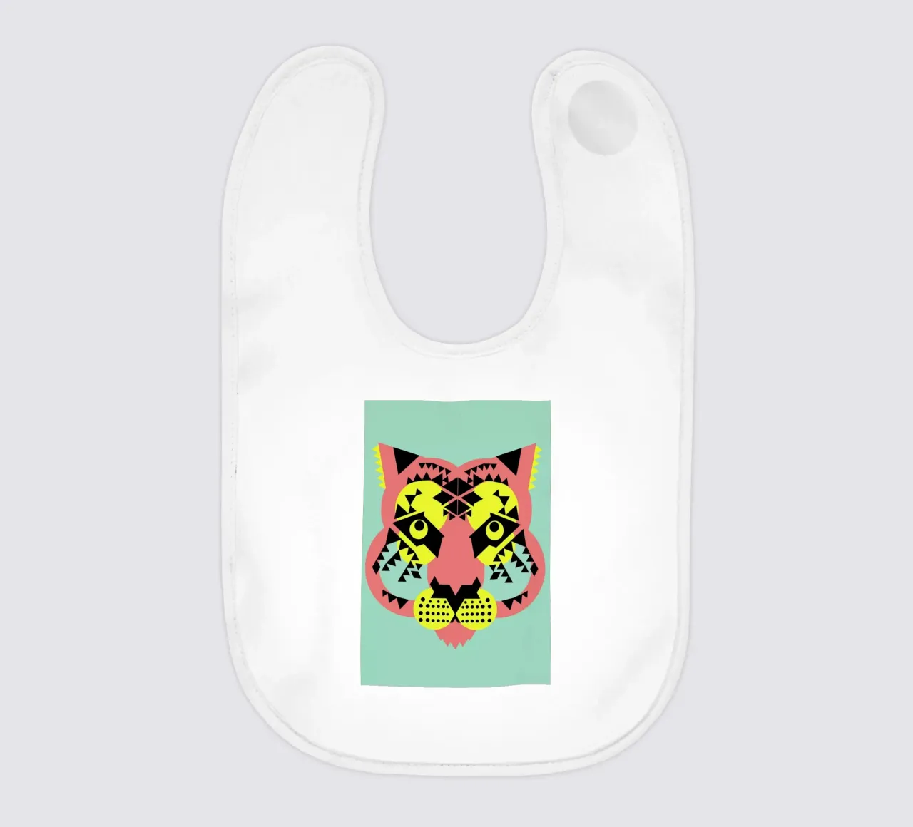Tiger Face baby bib by Gareth Pollock Design