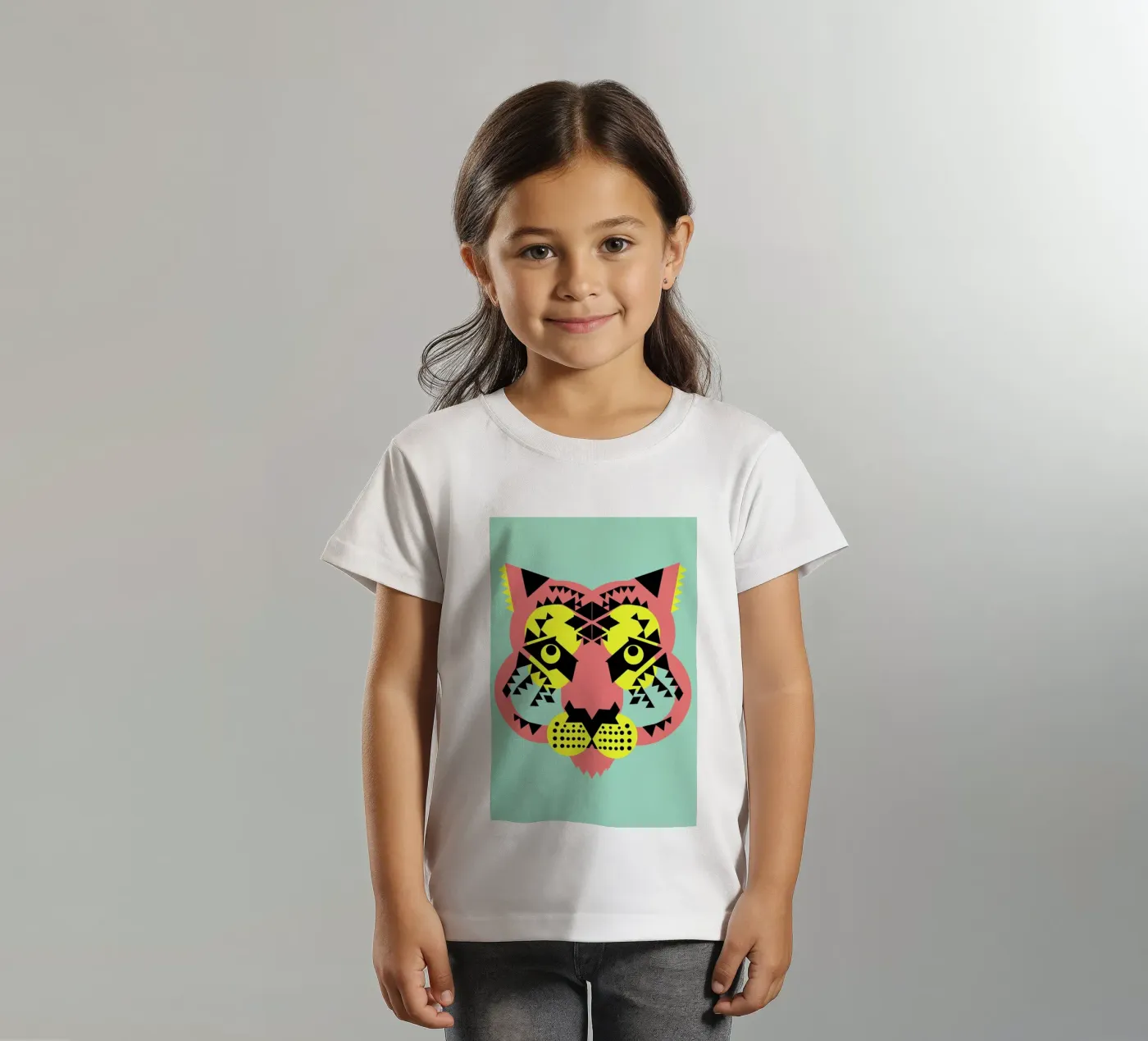 Tiger Face kinder t-shirt van Gareth Pollock Design