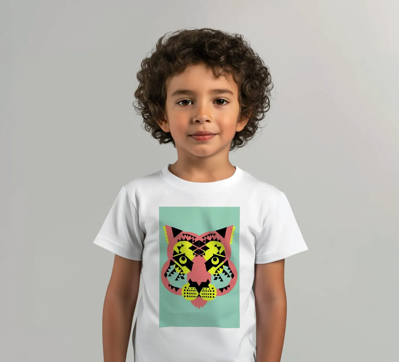 Tiger Face t-shirt bambini da Gareth Pollock Design