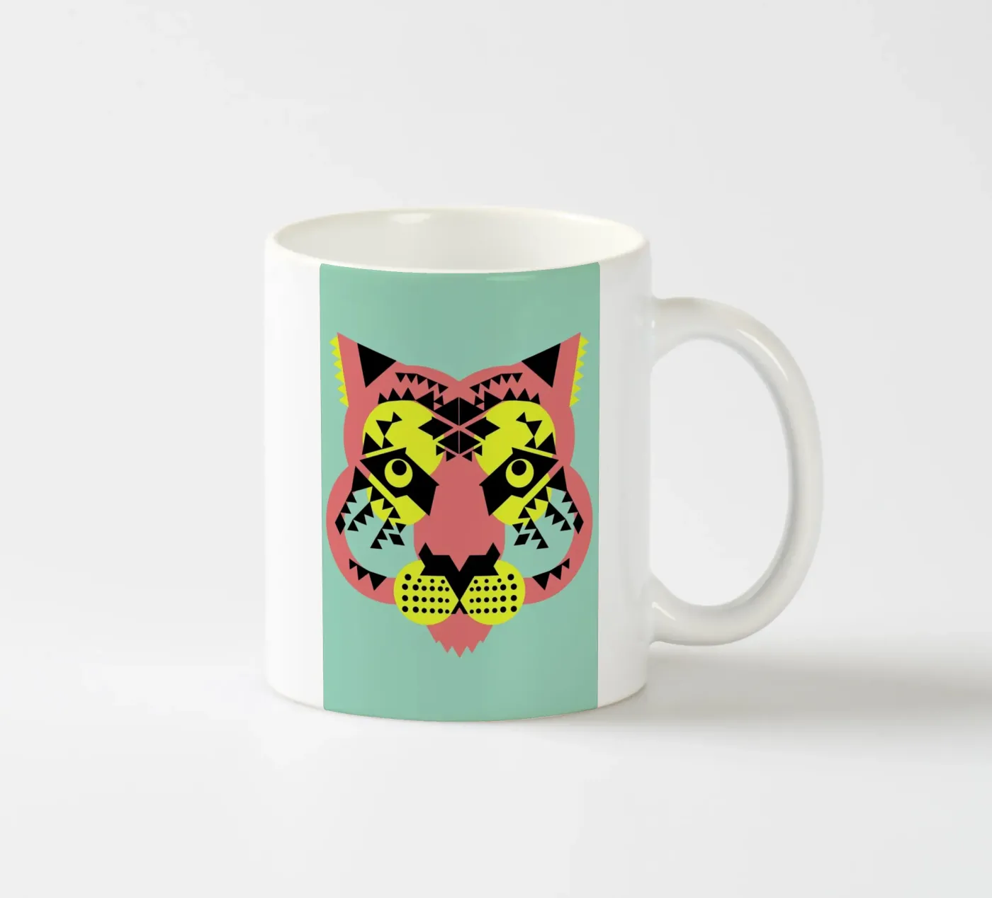 Tiger Face ceramic mug by Gareth Pollock Design
