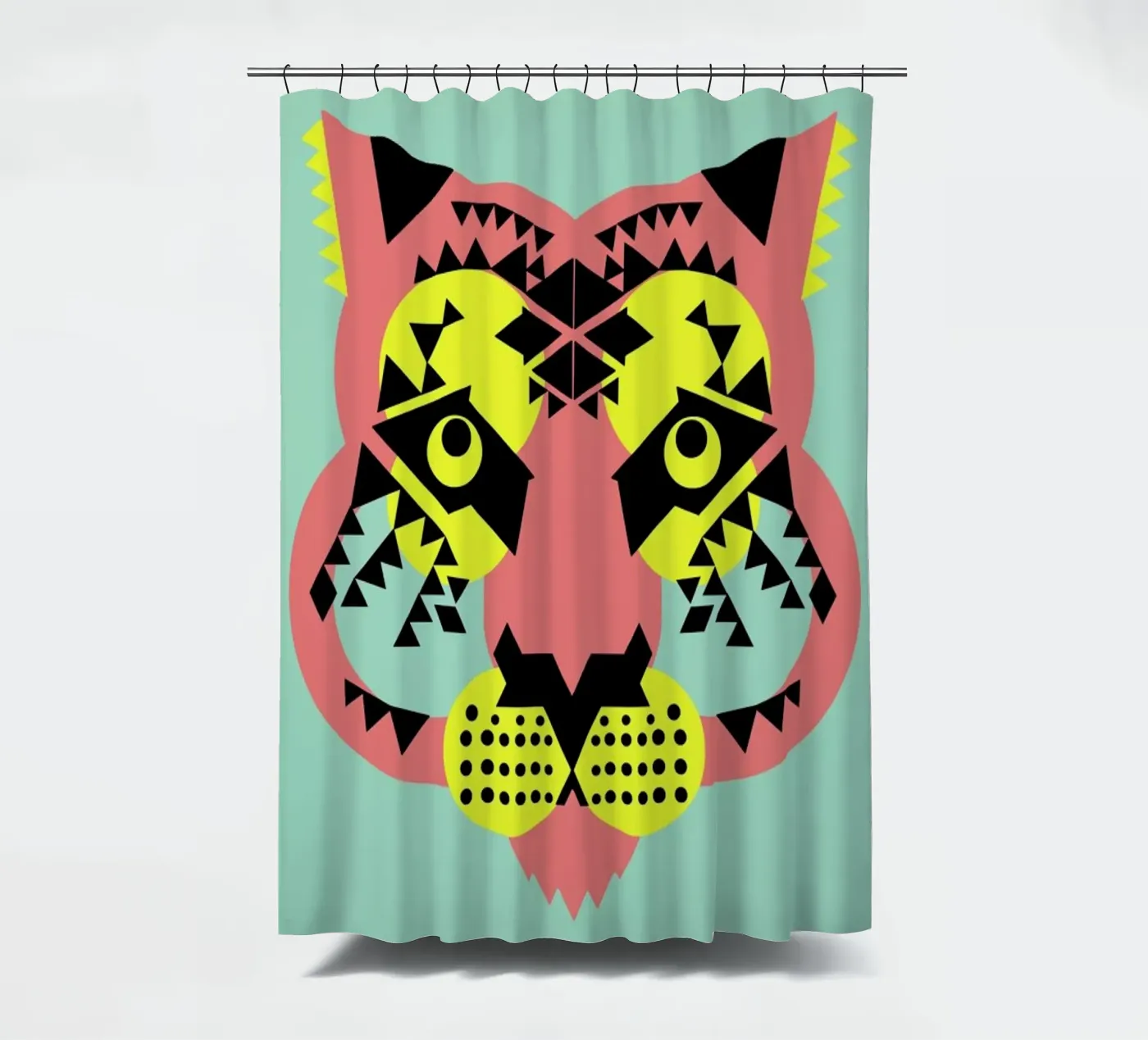 Tiger Face Duschvorhang von Gareth Pollock Design