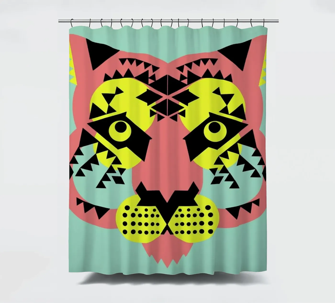 Tiger Face Duschvorhang von Gareth Pollock Design