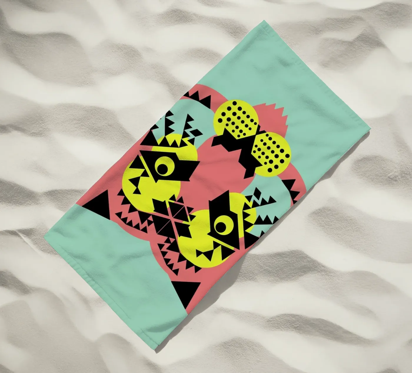 Tiger Face beach towel by Gareth Pollock Design