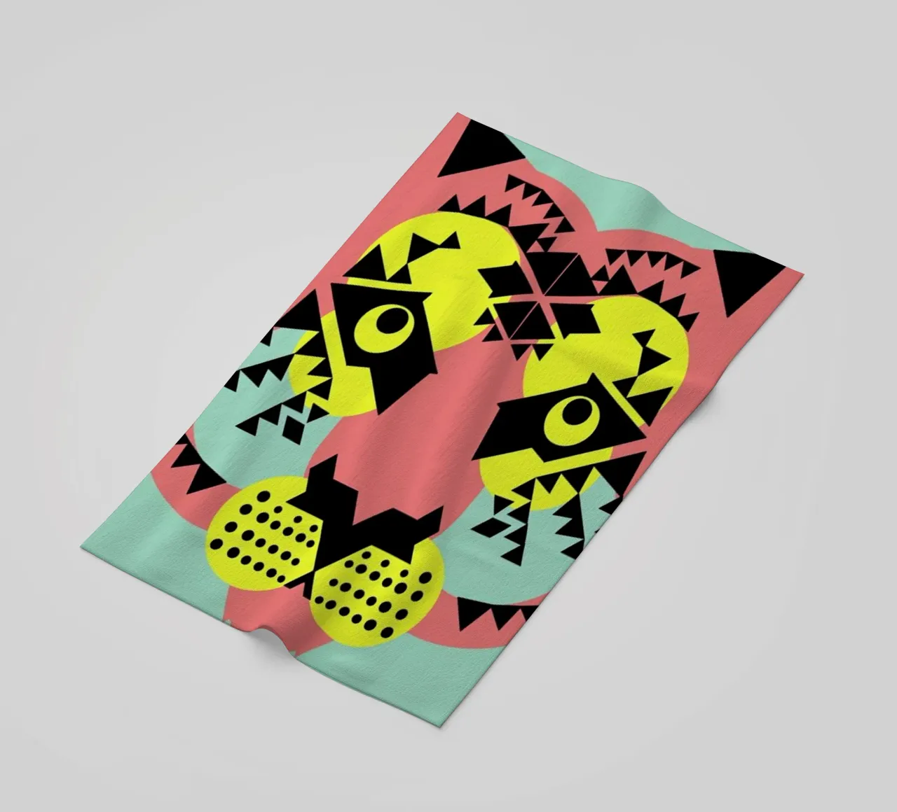 Tiger Face beach towel by Gareth Pollock Design