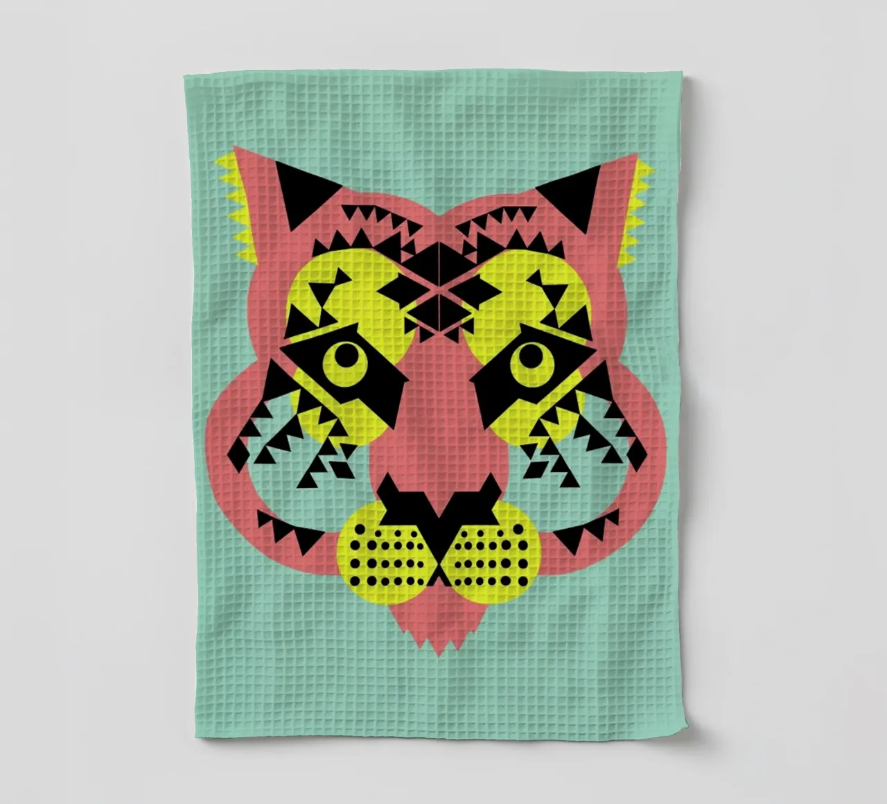 Tiger Face torchon de Gareth Pollock Design