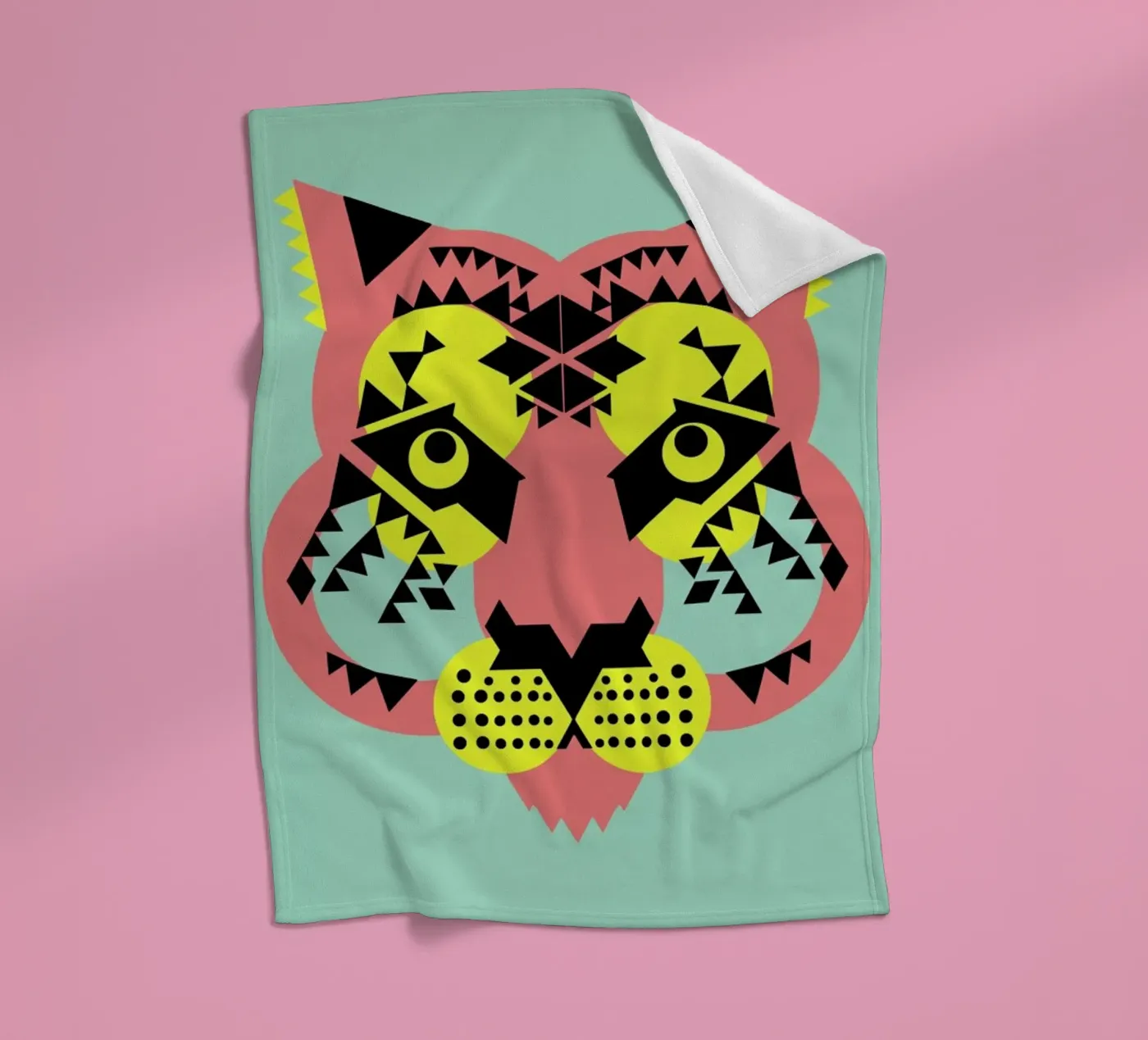 Tiger Face fleecedeken van Gareth Pollock Design