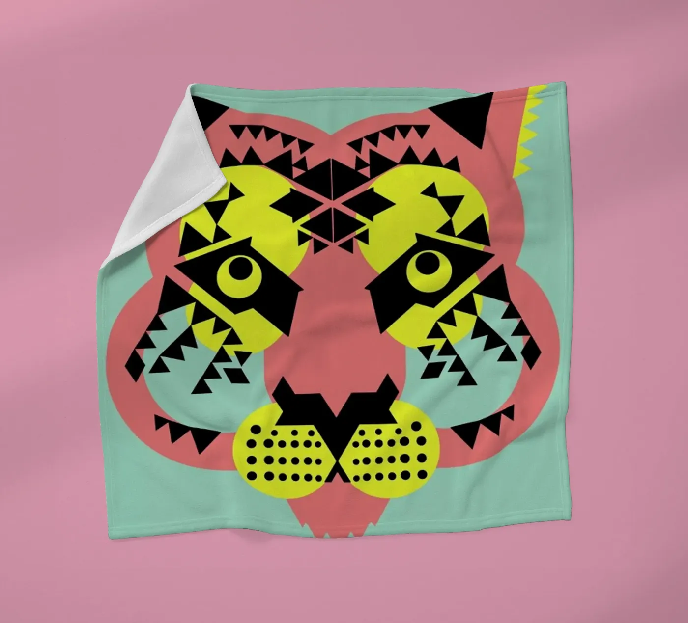 Tiger Face fleecedeken van Gareth Pollock Design