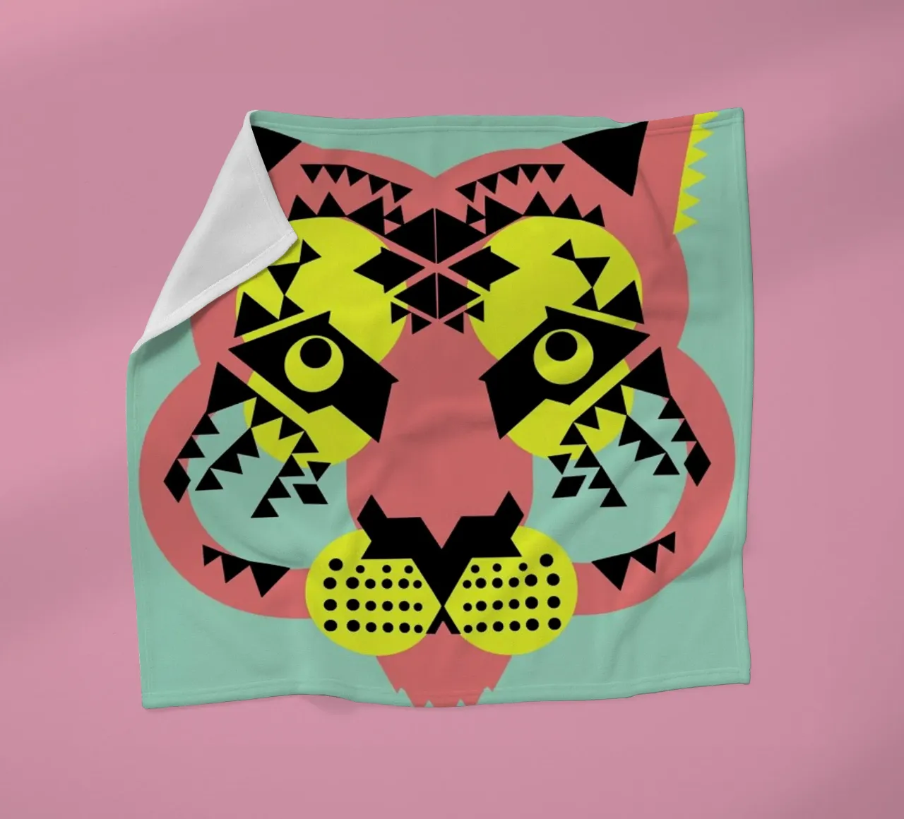 Tiger Face fleecedeken van Gareth Pollock Design