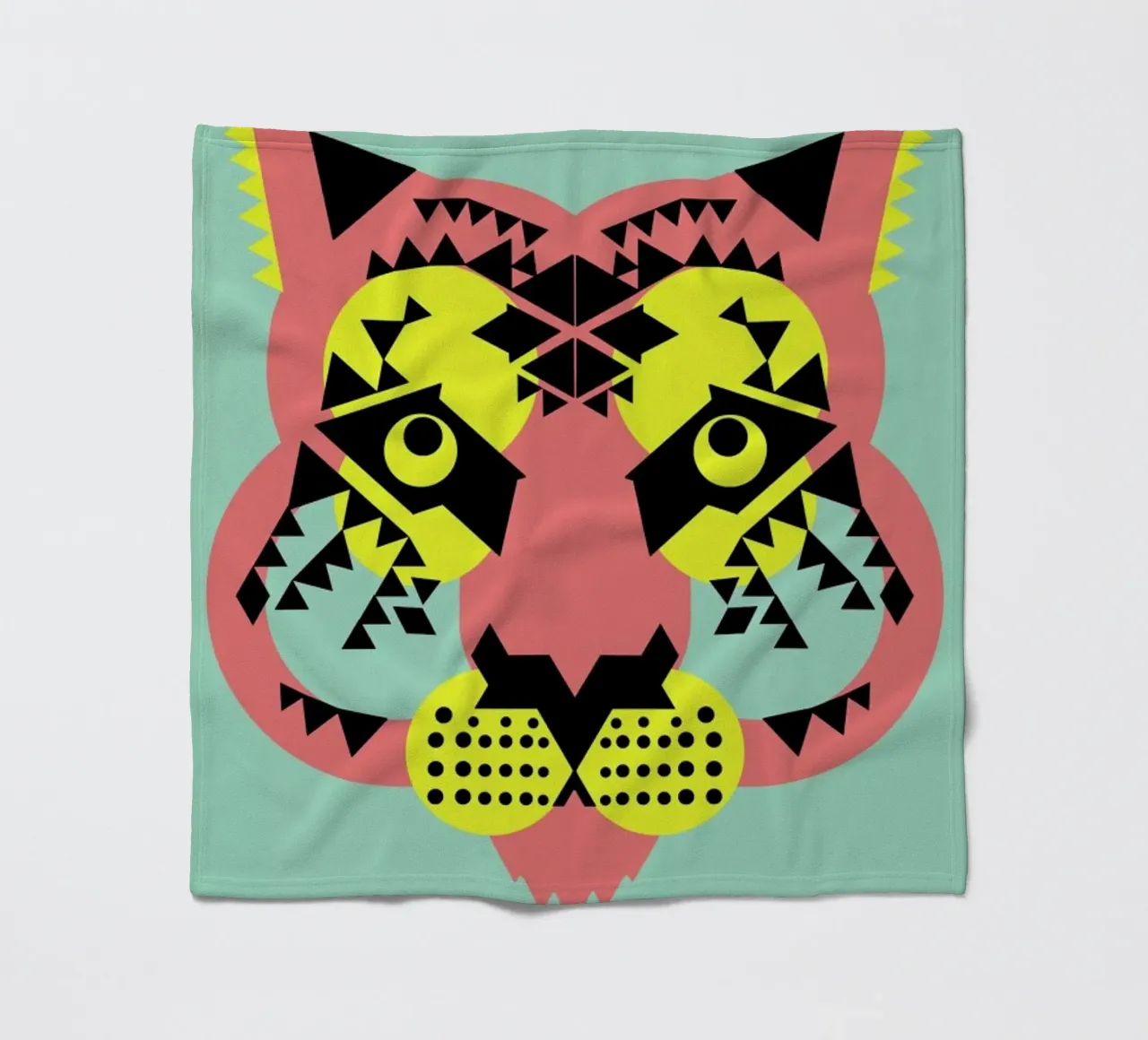 Tiger Face coperta in pile da Gareth Pollock Design