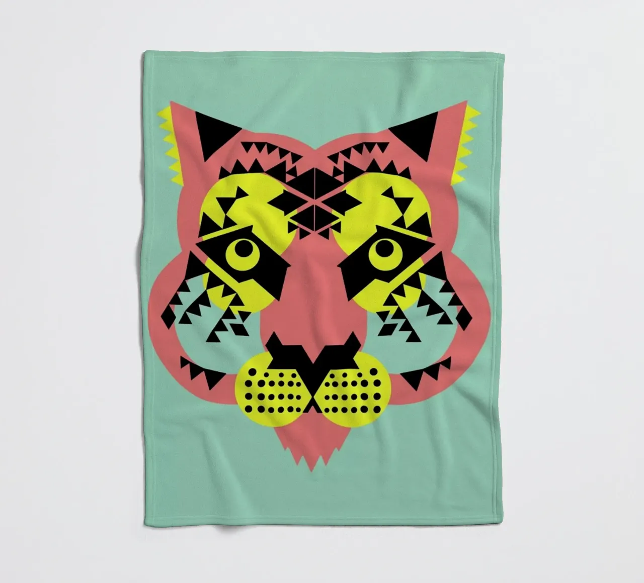 Tiger Face fleecedeken van Gareth Pollock Design