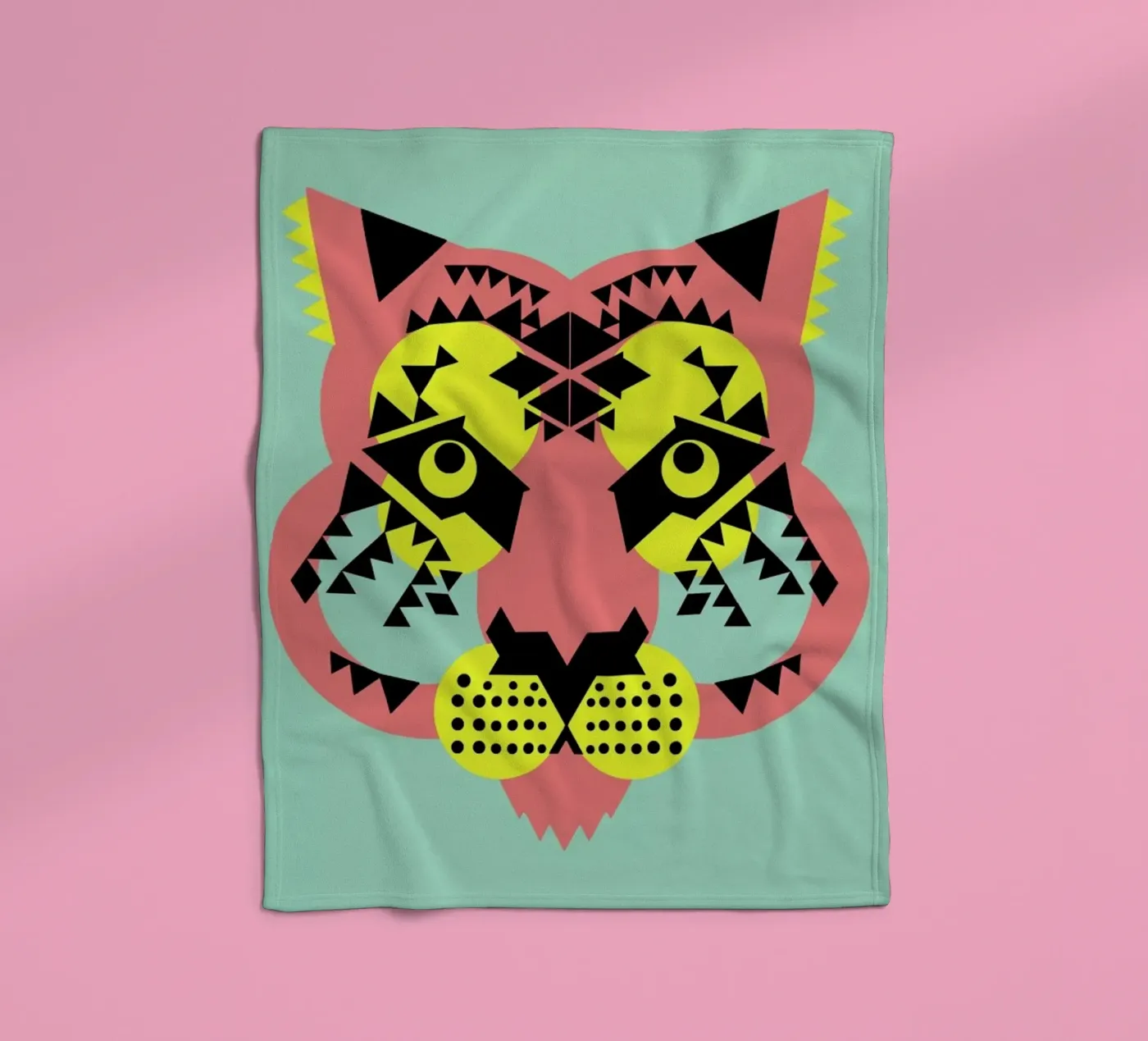 Tiger Face fleecedeken van Gareth Pollock Design