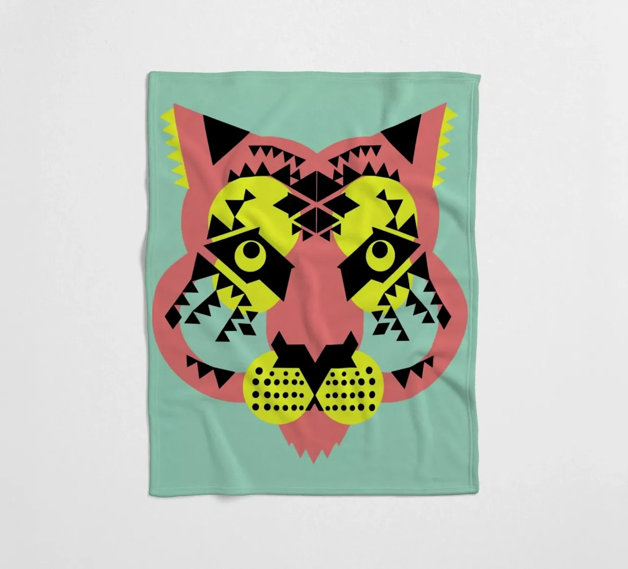 Tiger Face coperta in pile da Gareth Pollock Design