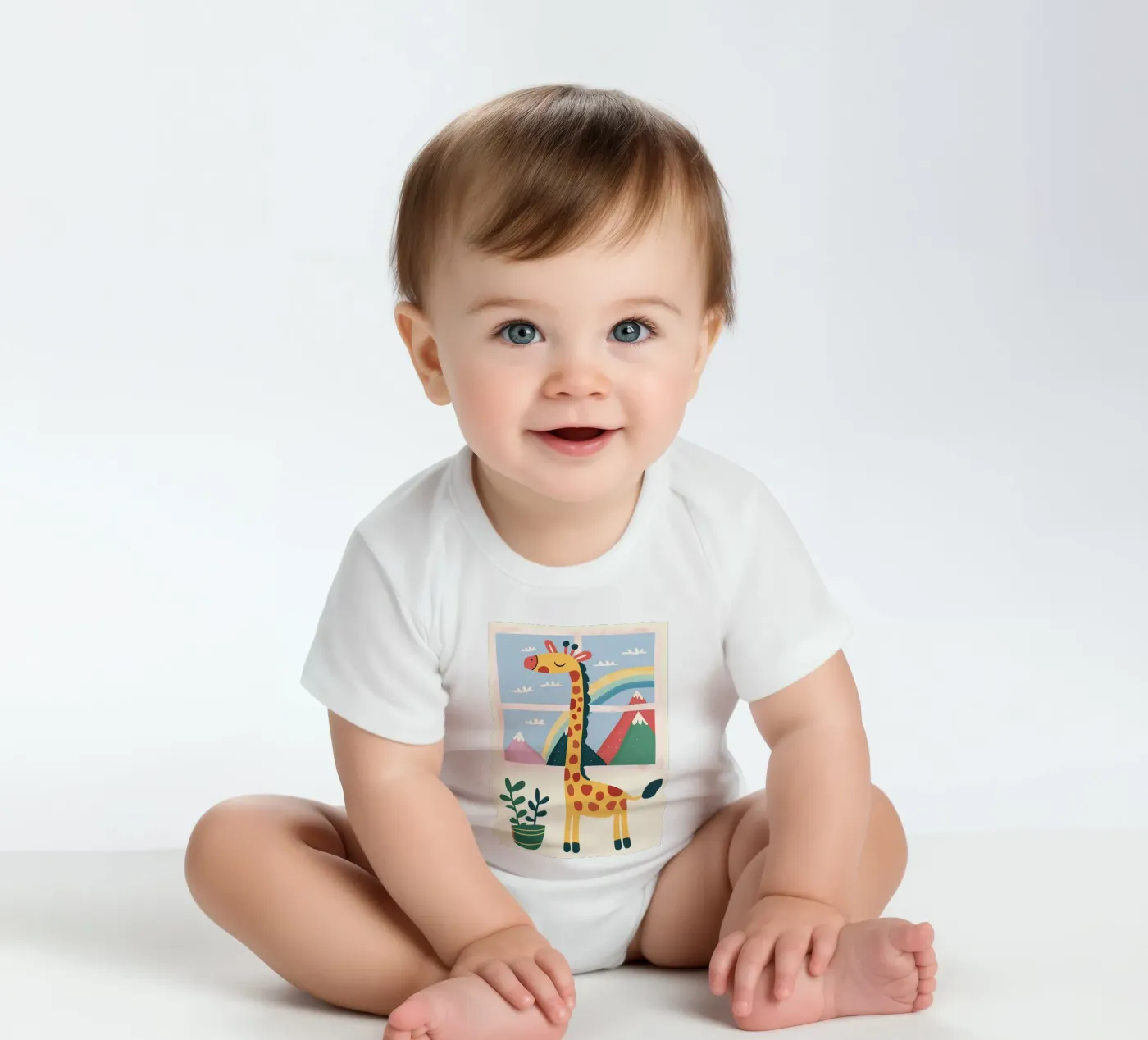 Rainbow Window Giraffe body bébé de Lilo