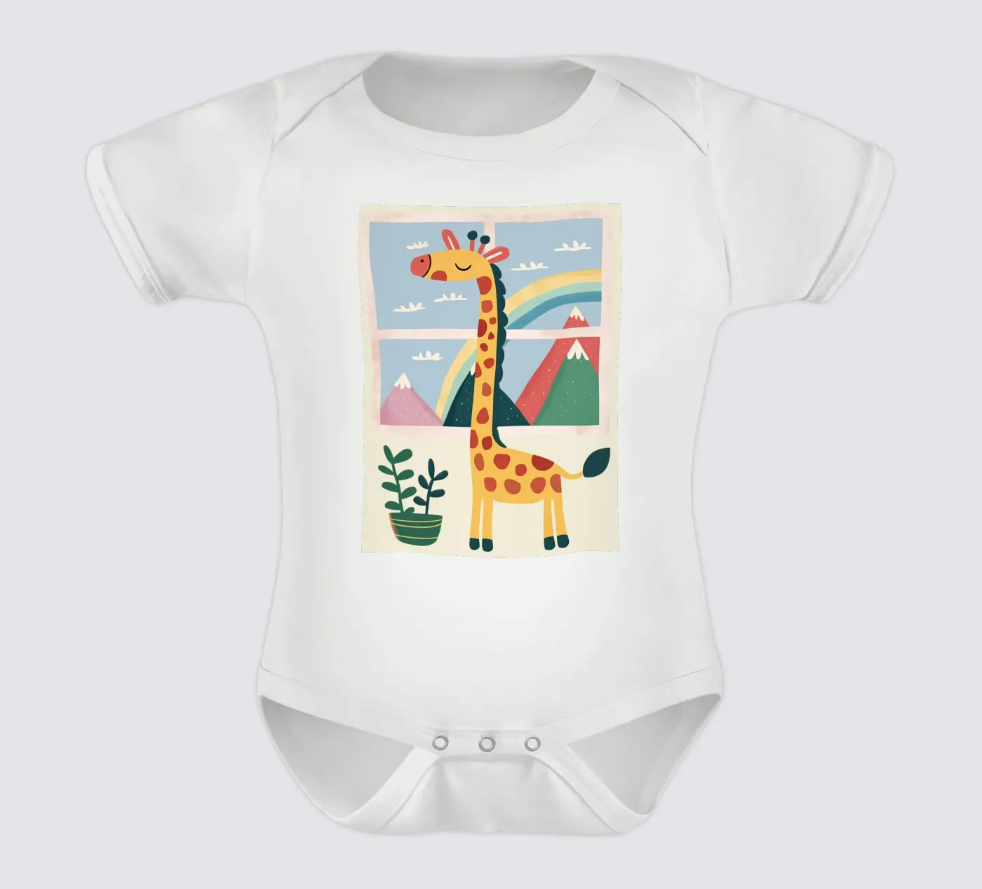 Rainbow Window Giraffe body bébé de Lilo