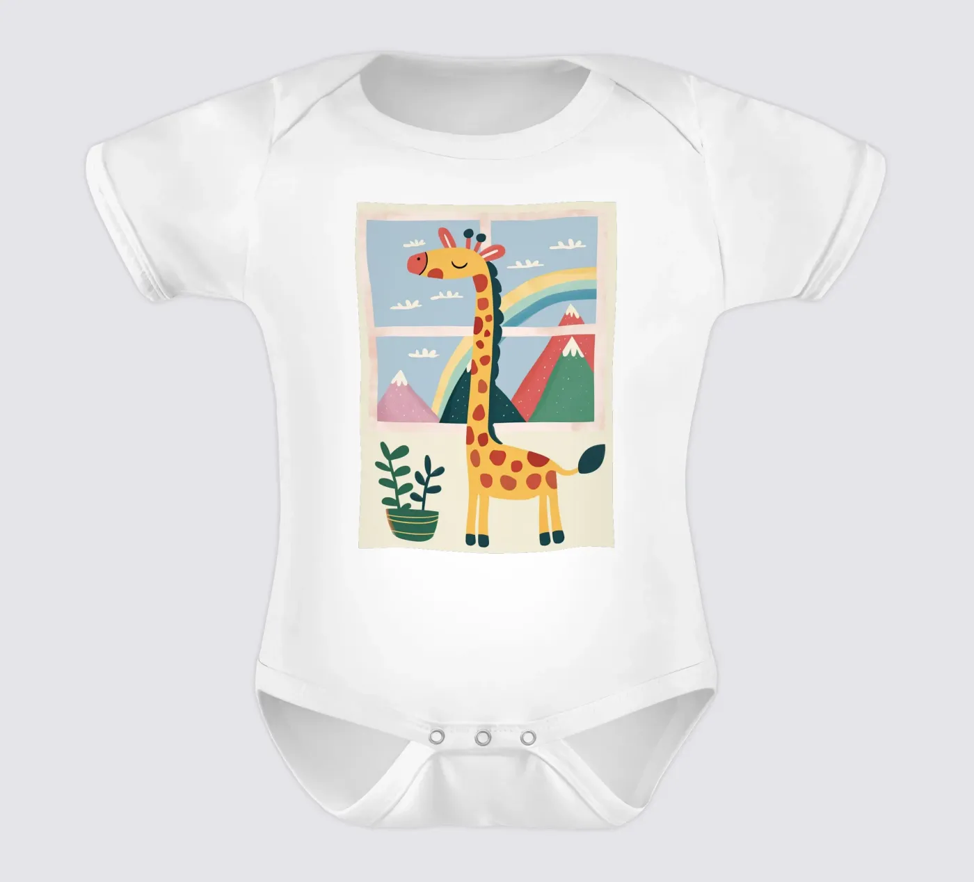 Rainbow Window Giraffe body bébé de Lilo