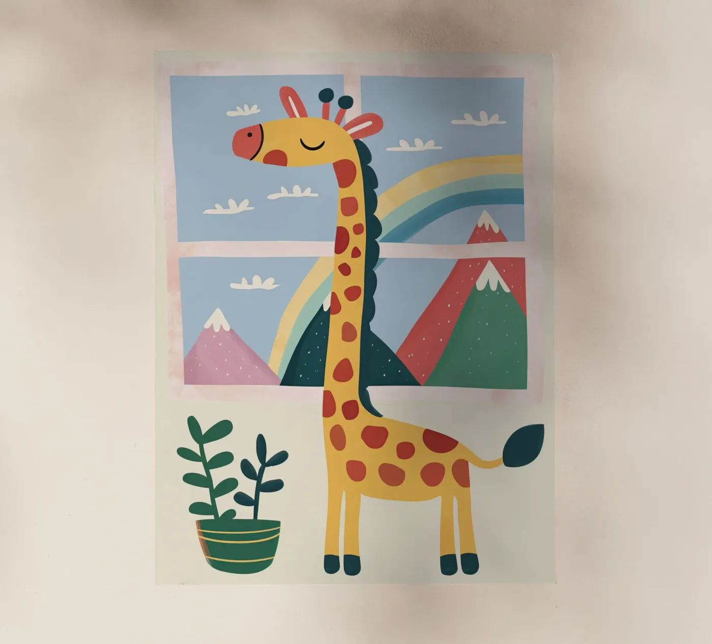 Rainbow Window Giraffe pellicola backlit da Lilo
