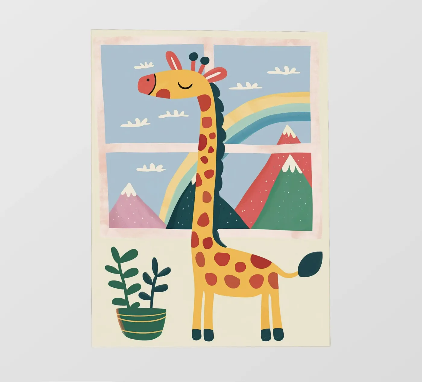 Rainbow Window Giraffe pellicola backlit da Lilo