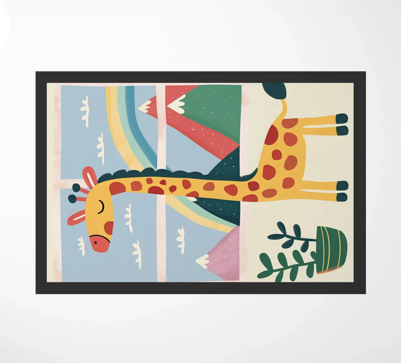Rainbow Window Giraffe zerbino da Lilo